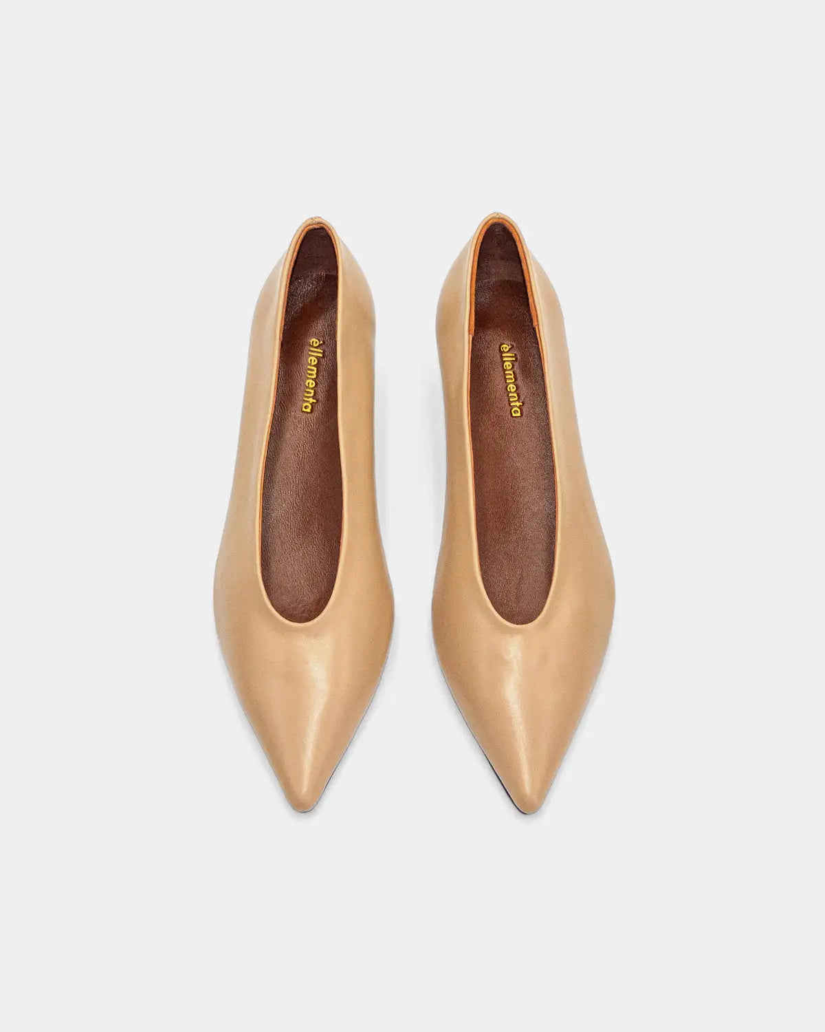 Beige Calfskin Kitten Heel Pumps for Women - Comfortable Low Heel Dress Shoes for Office, Wedding & Evening Events