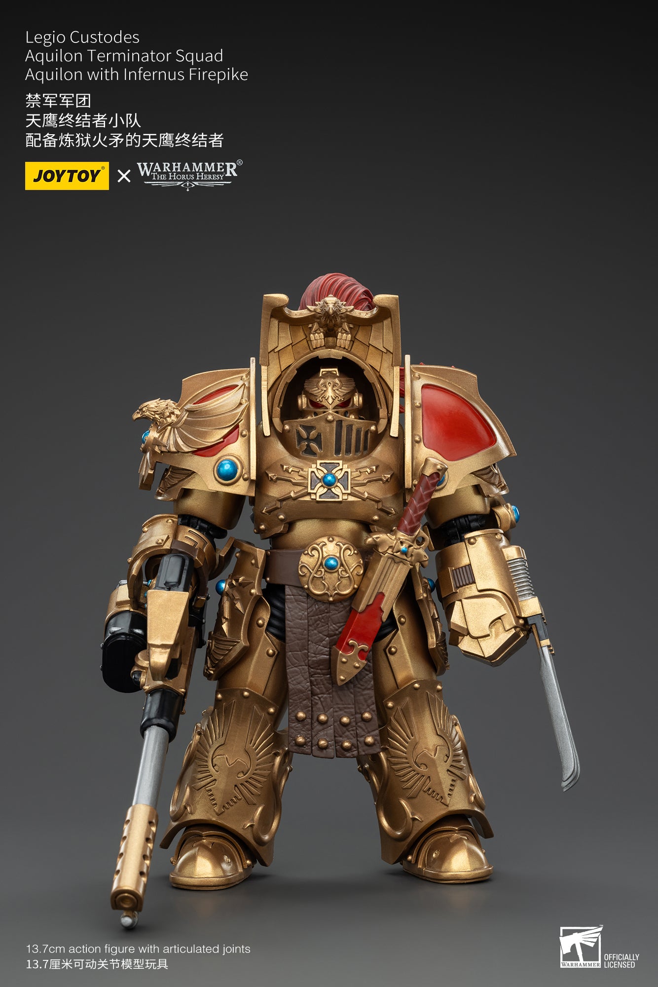 1/18 Scale JOYTOY Warhammer The Horus Heresy Action Figures - Legio Custodes Aquilon Terminator Squad & Custodian Venatari Squad | Collectible Miniatures for Tabletop Gaming and Display