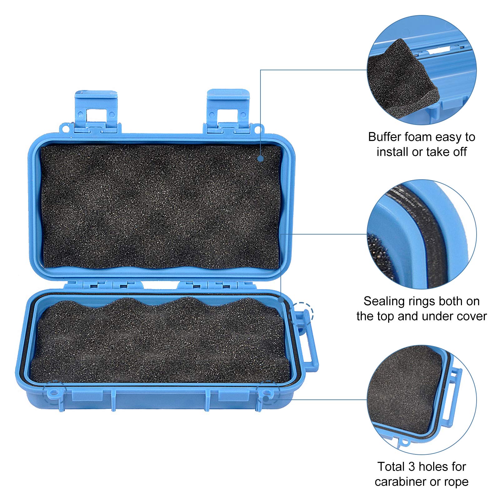 Waterproof Dry Box with U-Shape Buckles - Plastic Storage Case for Camping, Fishing, Boating & Outdoor Gear Protection | Portable Airtight Container for Electronics, Documents & Valuables