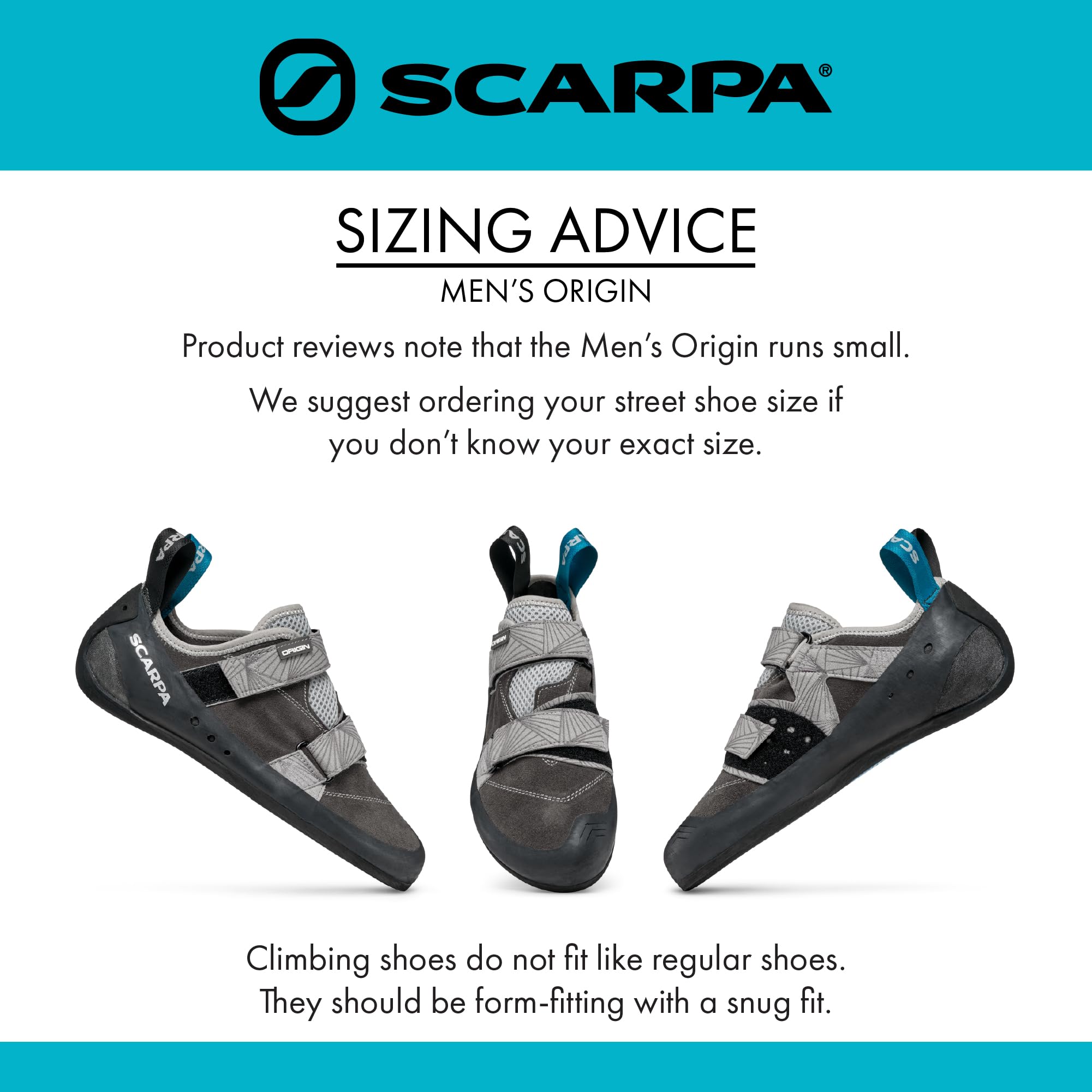 Scarpa Origin Climbing Shoes - Lightweight & Durable Rock Climbing Footwear for Indoor & Outdoor Climbing, Bouldering & Gym Training