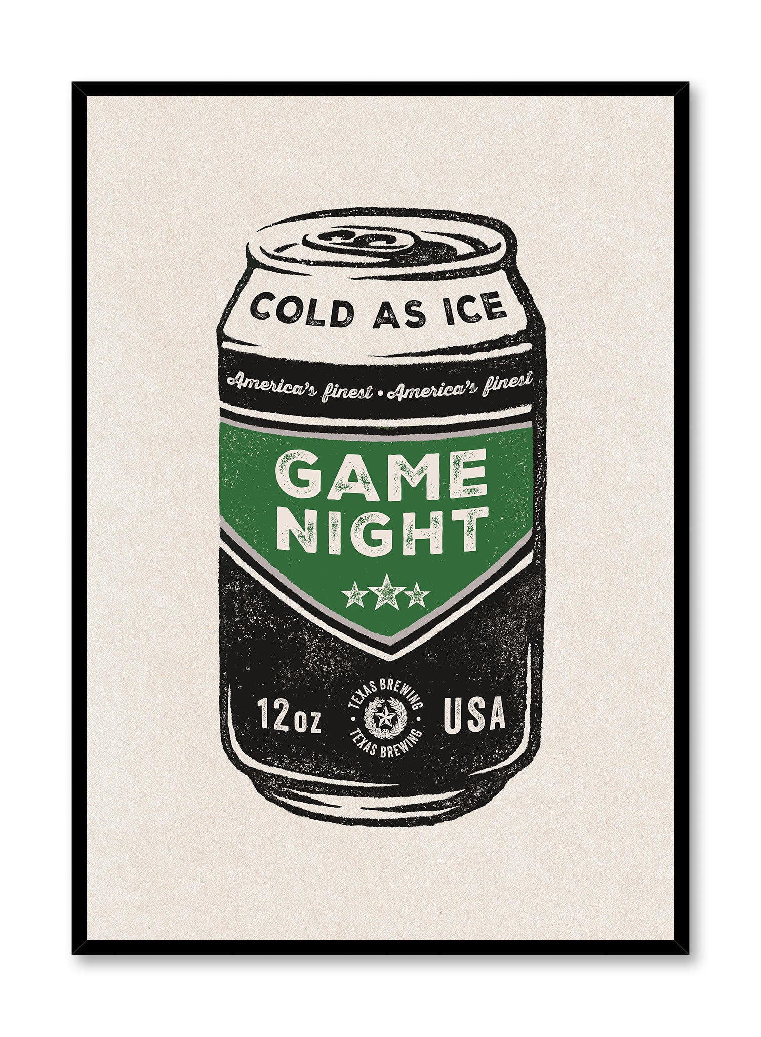 Game Night in Dallas Poster - Vintage Style Dallas TX Bar & Pub Decor - Perfect for Home, Office, or Man Cave Wall Art