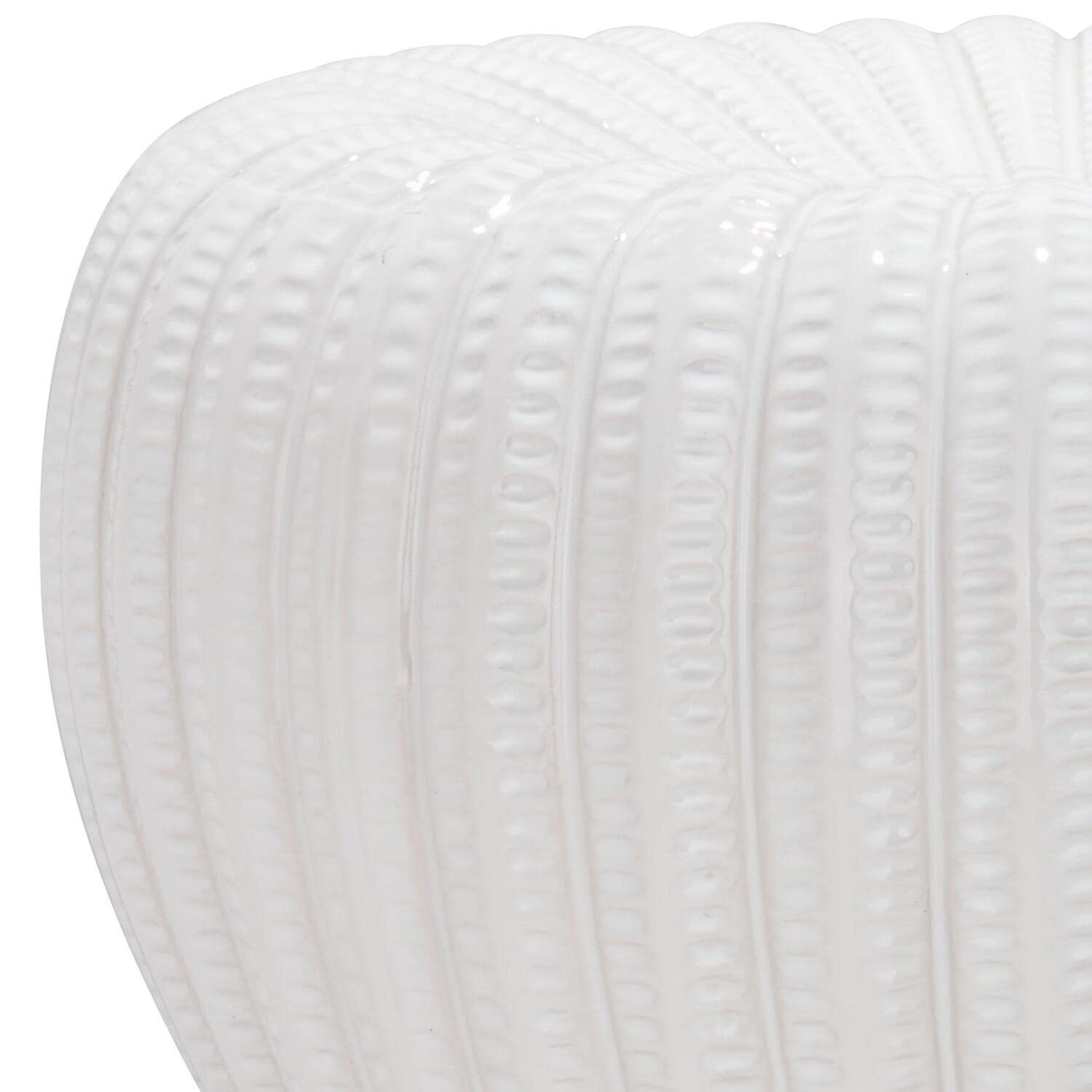SAFAVIEH ACS4518A White Hourglass Ceramic Garden Stool - Outdoor Decorative Accent Piece for Patio, Porch, or Living Room Decor