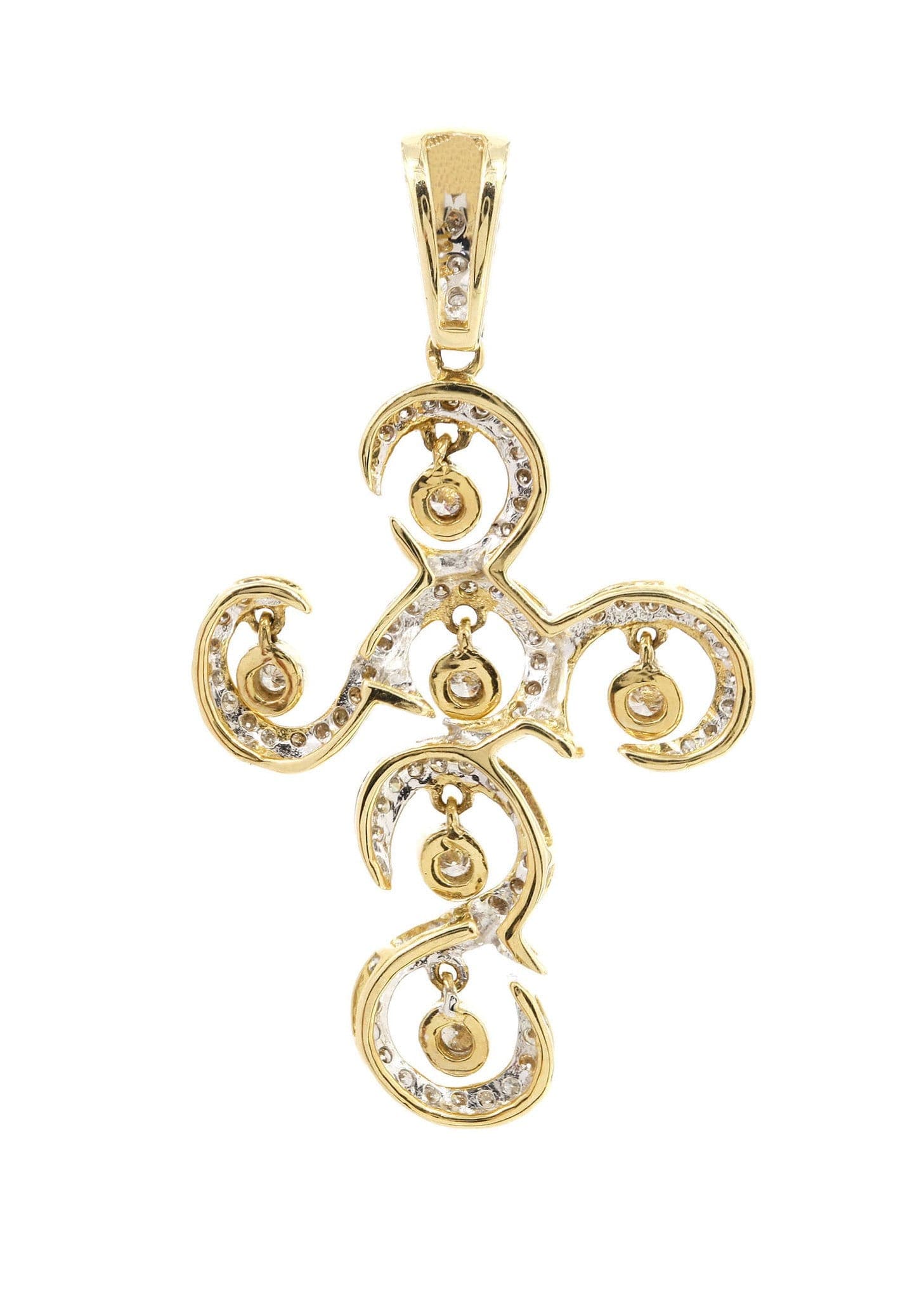 0.51 Carat Diamond Cross Pendant Necklace - 3.42 Grams 14K White Gold Religious Jewelry for Women - Perfect for Baptism, Confirmation & Everyday Elegance