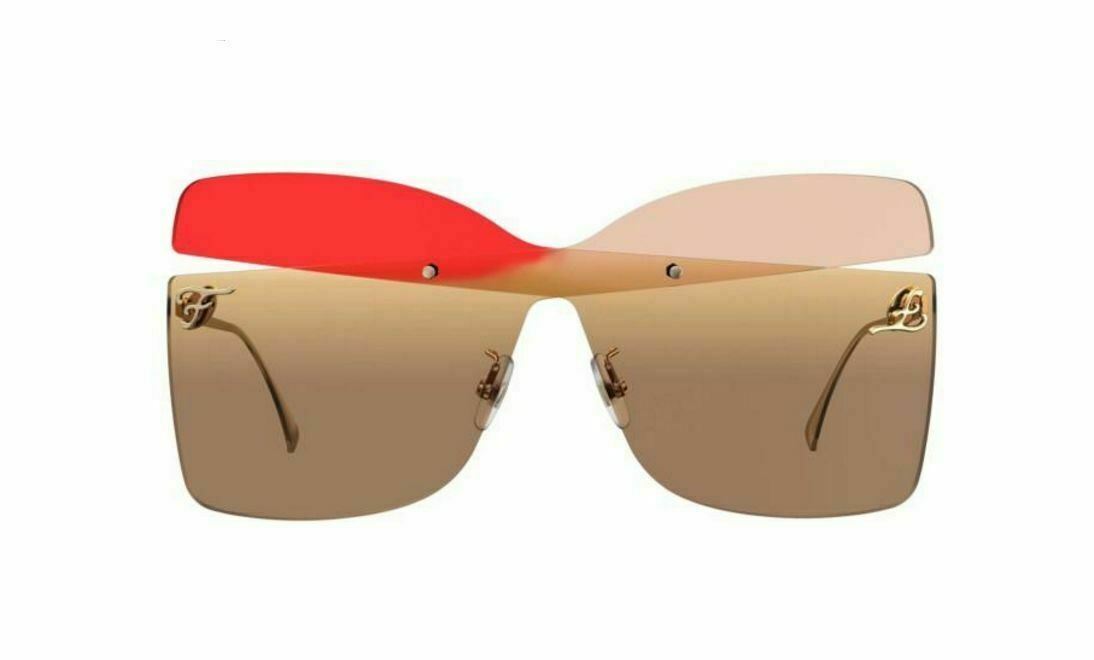 Fendi FF 0399/S 0G63/HA Red Opal Peach Gradient Sunglasses for Women - Luxury Designer Fashion Shades for Summer, Beach & Outdoor Activities