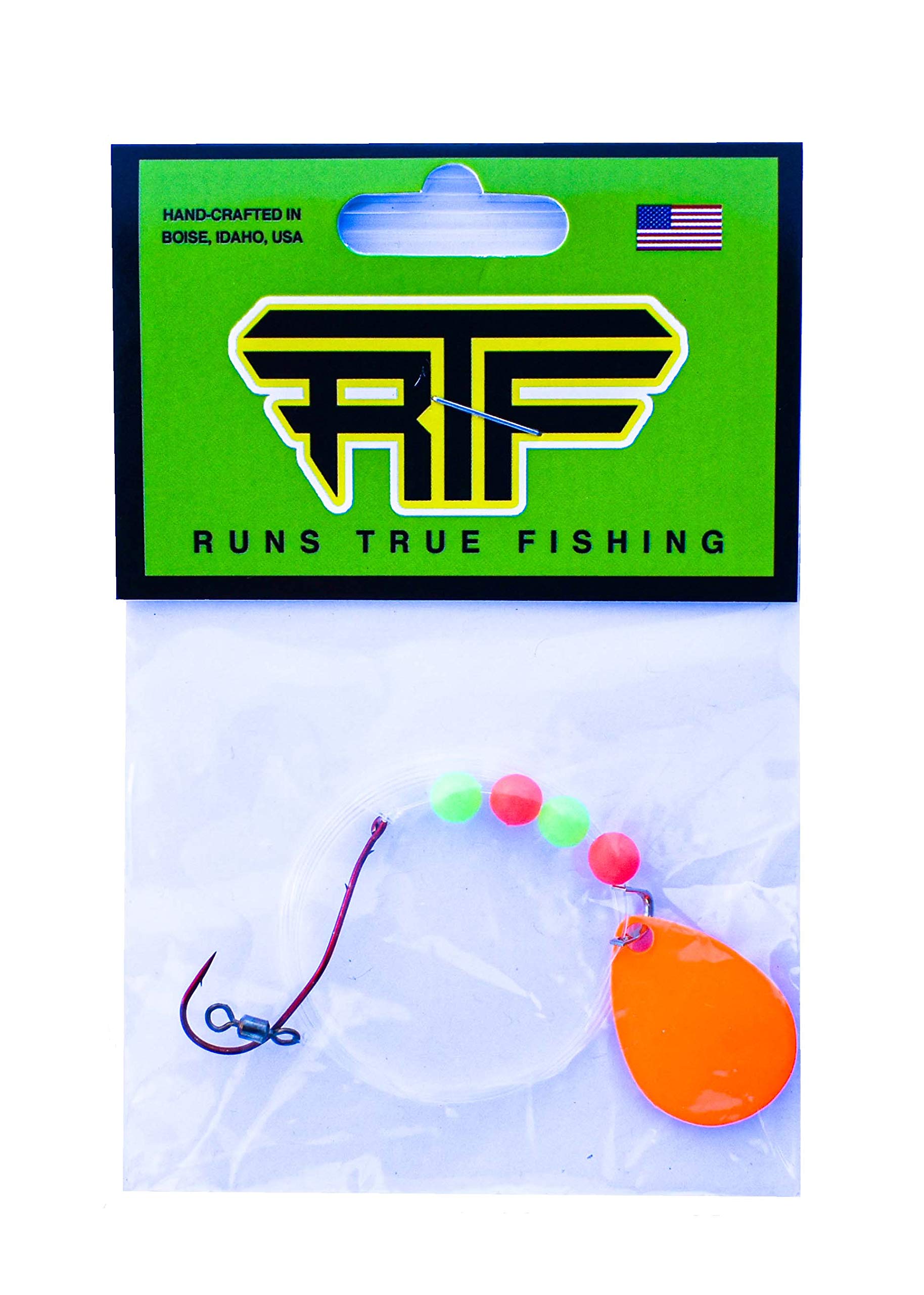 Premium Handmade Fishing Lures - Colorado Blade Crawler Harness with Glow Beads & Slow Death Rig - 48