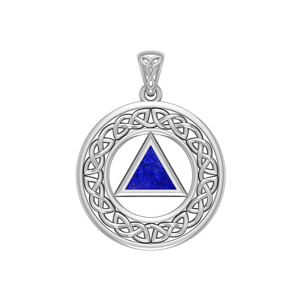 Celtic Sterling Silver AA Recovery Pendant - 925 Silver Sobriety Jewelry for Alcoholics Anonymous - Perfect for 12-Step Meetings & Addiction Recovery Support