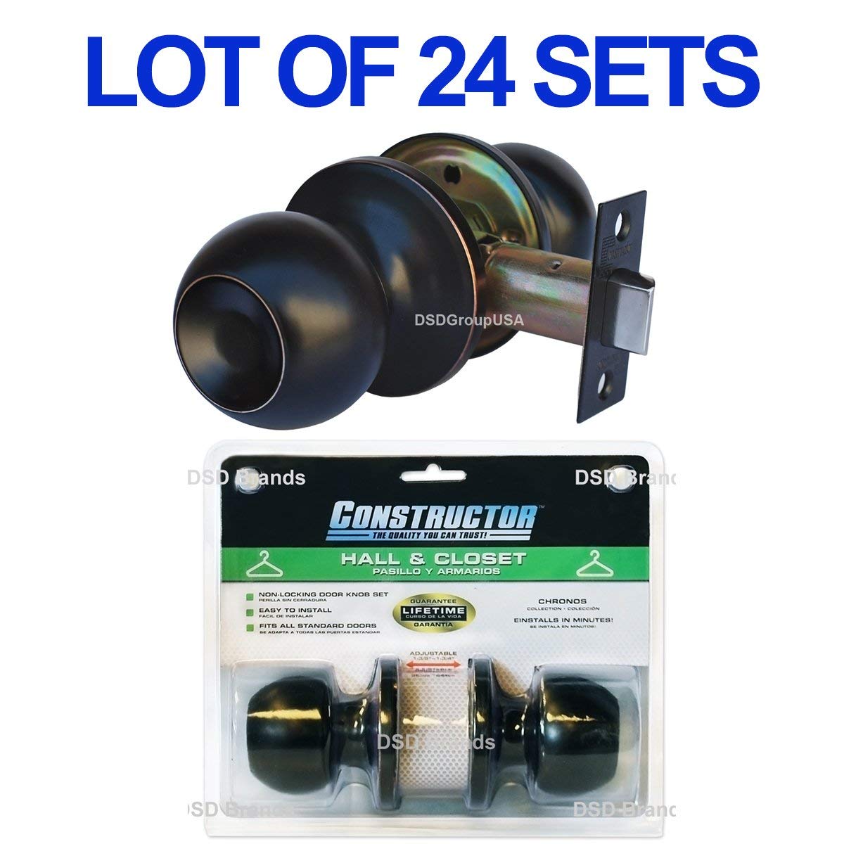 **Wholesale Oil Rubbed Bronze Door Lock Sets - Passage & Privacy Handles & Knobs (Chronos Series) for Home, Office & Apartment Security**