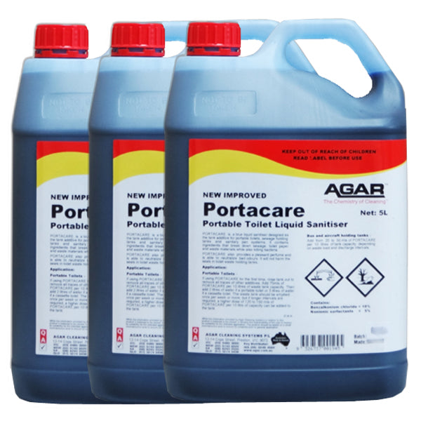 Portable Toilet Sanitiser & Waste Tank Treatment - Agar Portacare | Odor Control & Waste Breakdown for RVs, Boats, Camping & Outdoor Adventures
