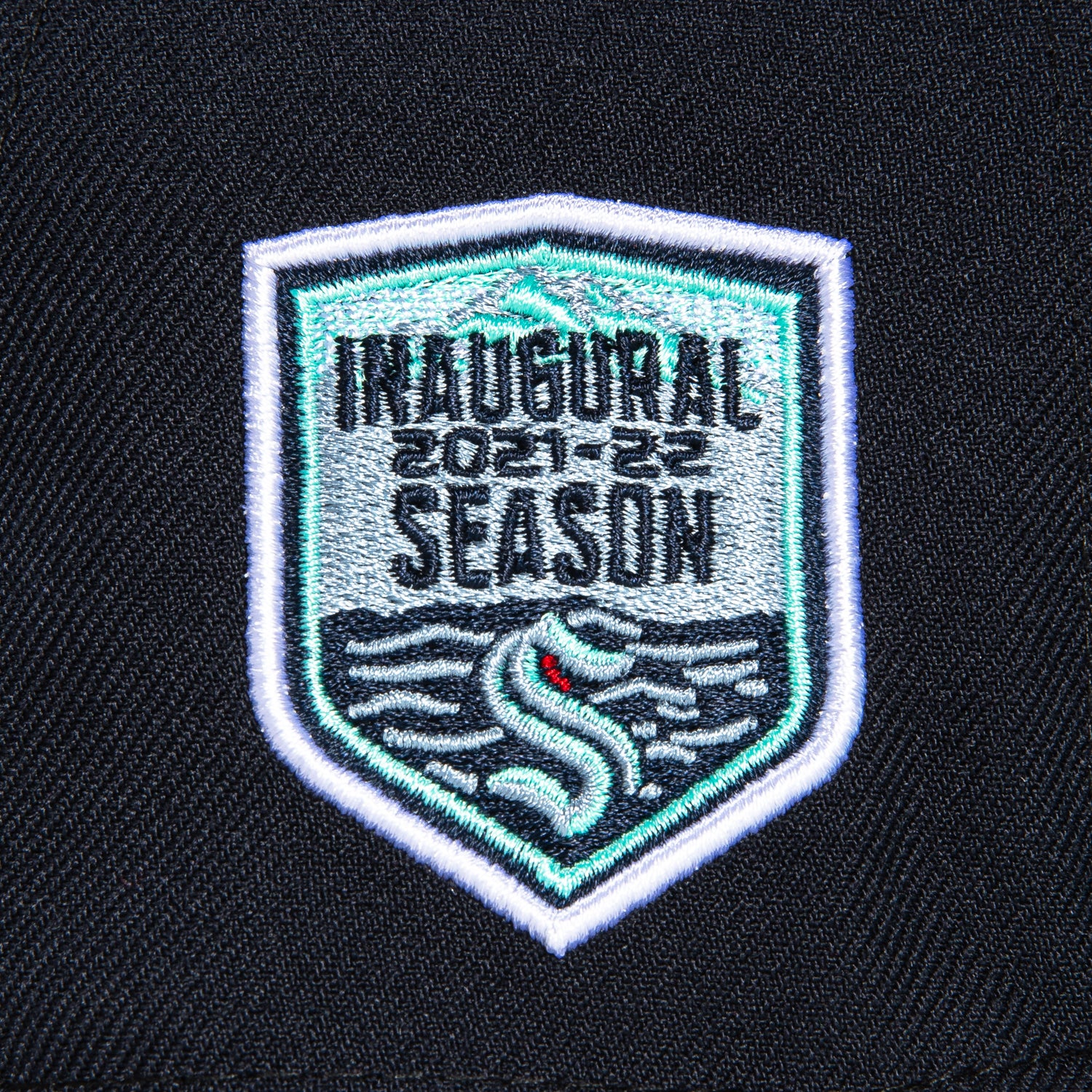 New Era 59Fifty Seattle Kraken NHL Inaugural Season Patch Snapback Hat - Navy Blue & Mint Green for Hockey Fans & Streetwear Fashion