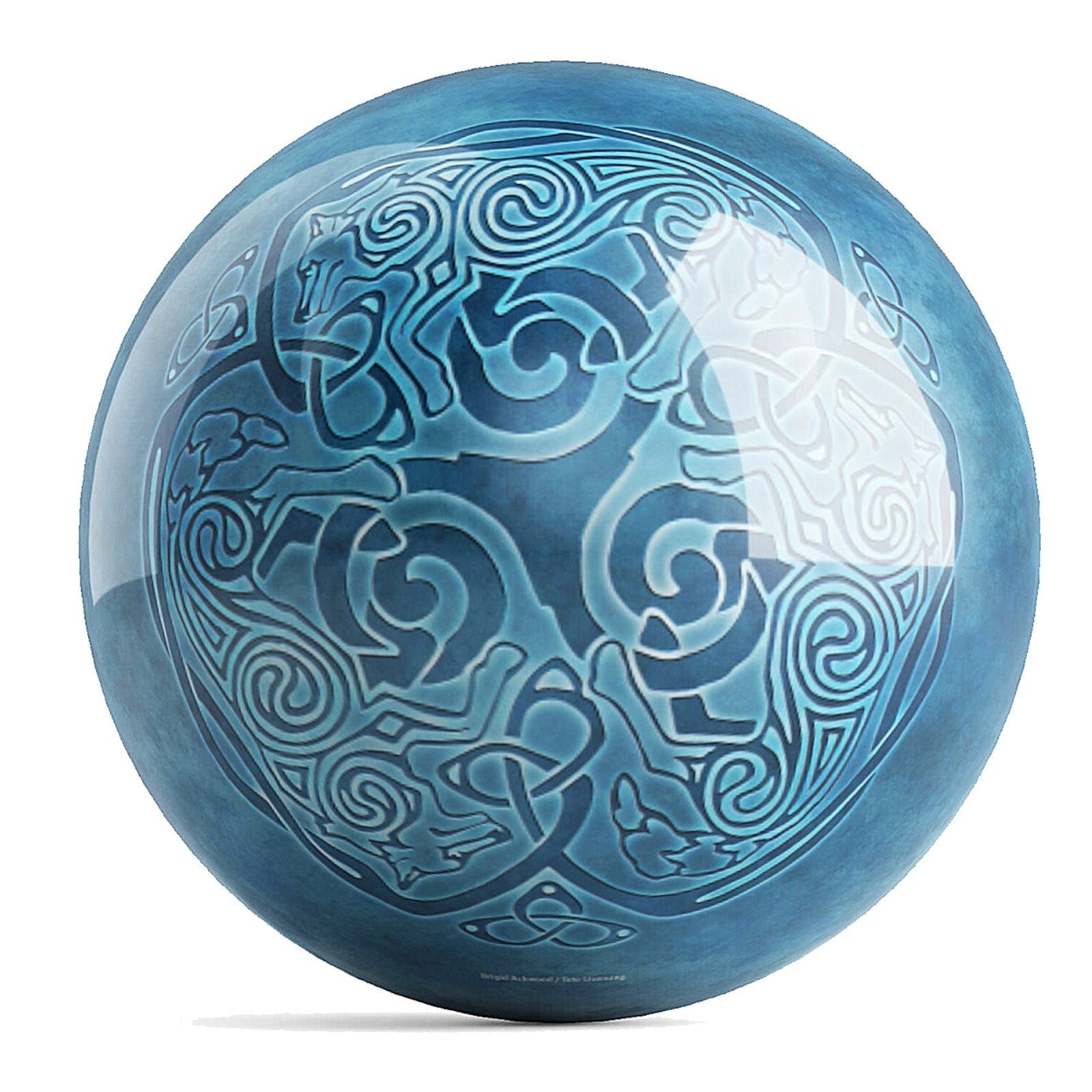Brigid Ashwood Celtic Wolves Bowling Ball - Premium Performance for League & Tournament Play - Perfect for Bowlers Who Love Unique Art Designs