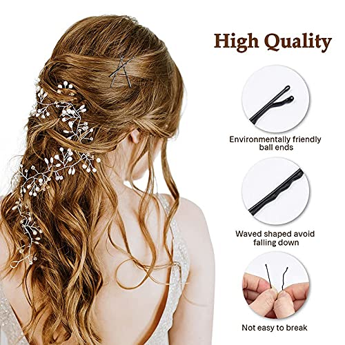 Shidara Black Bobby Pins for Hair - 120 Piece Bulk Pack | Strong Hold Hair Clips for Women | Perfect for Updos, Braids, Bun Hairstyles & Everyday Use