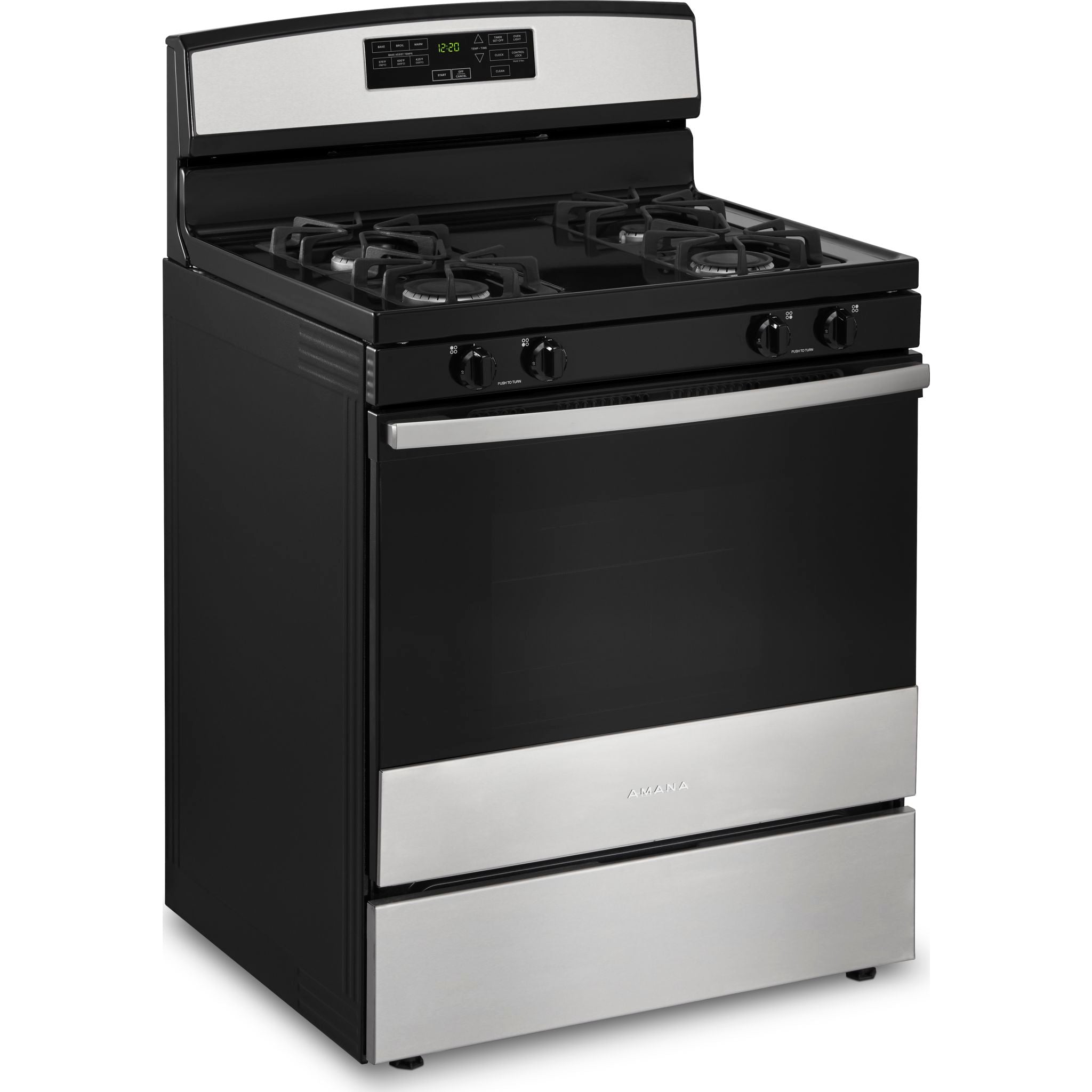 Amana 30 Inch Gas Range with 5 Sealed Burners - Stainless Steel (AGR6603SMS) - Perfect for Home Kitchens & Professional Cooking