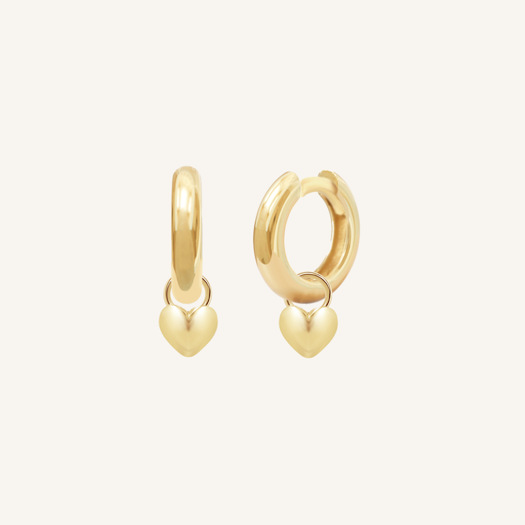 Behold Heart Plain Hoops - Minimalist Sterling Silver Hoop Earrings for Women | Perfect for Everyday Wear, Date Nights & Gifting