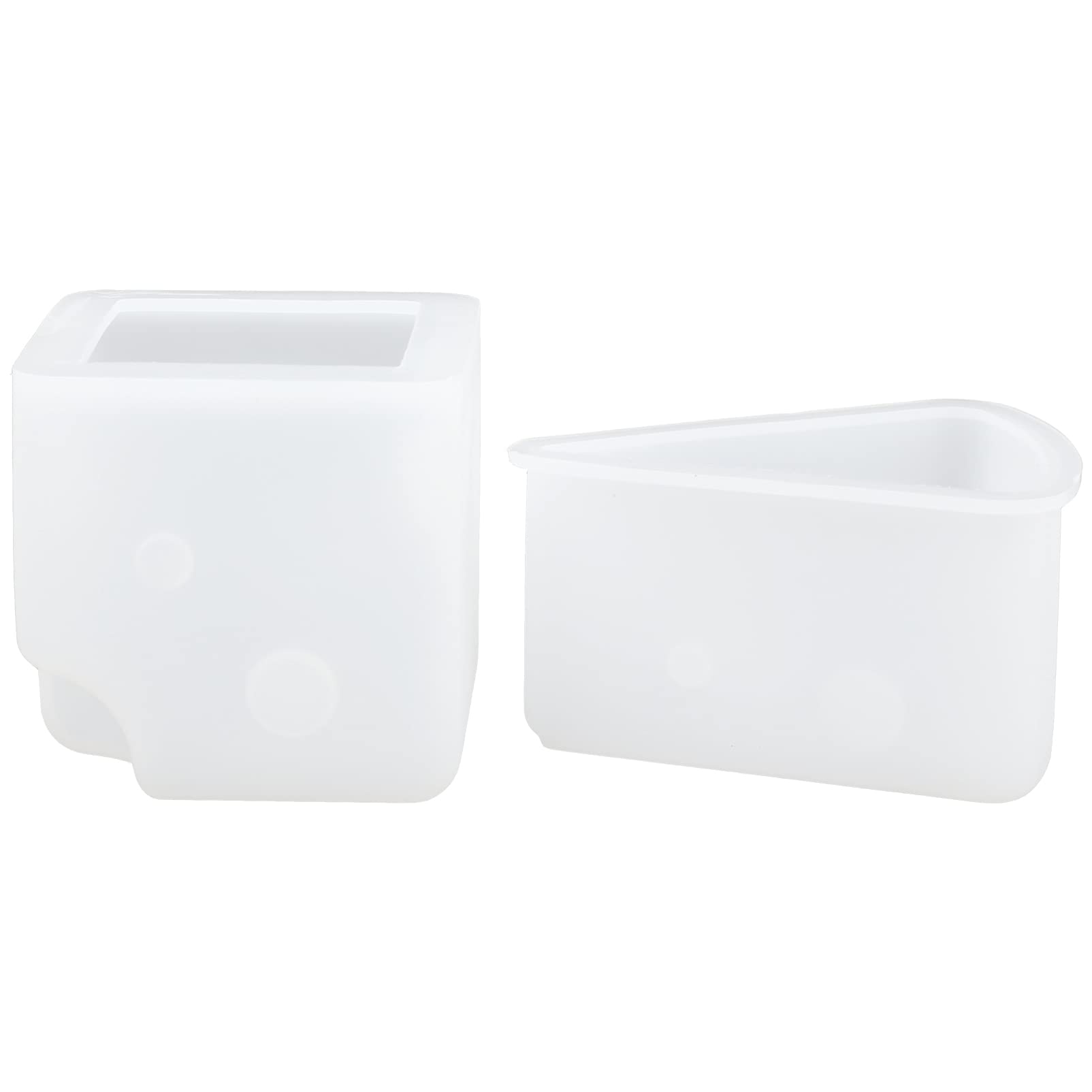 EXCEART 2-Piece Silicone Candle Mold Set for Baking, Chocolate, Resin Casting & DIY Crafts - Flower Pot Design for Cake, Cheese, Soap Making (White, French Style) | Perfect for Home Decor, Wedding Favors & Gift Making