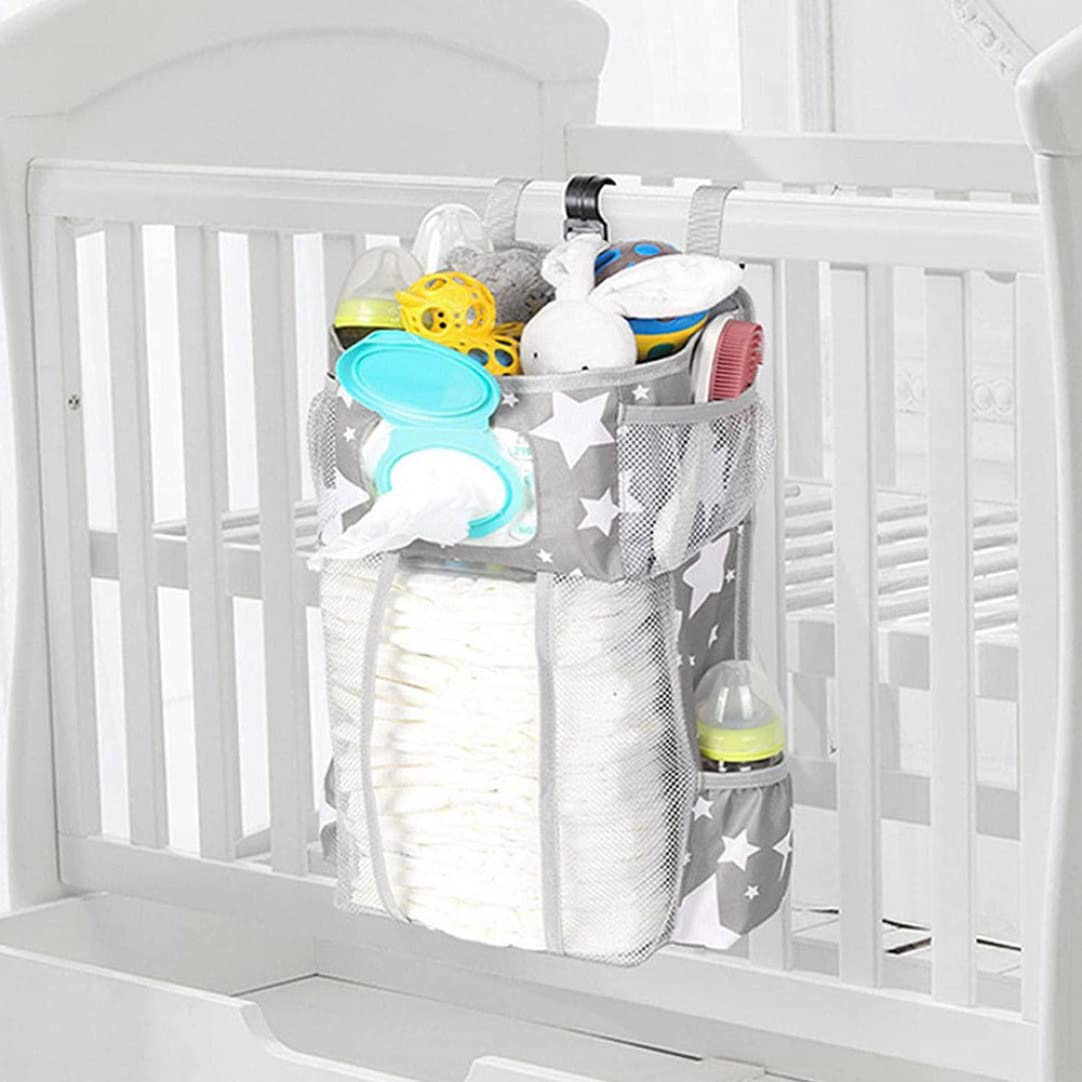 Hanging Diaper Caddy Organizer with Multiple Pockets - Baby Nursery Storage for Diapers, Wipes & Essentials - Changing Table Organizer for Home & Nursery - Perfect for Diaper Changing Stations & Baby Care Organization
