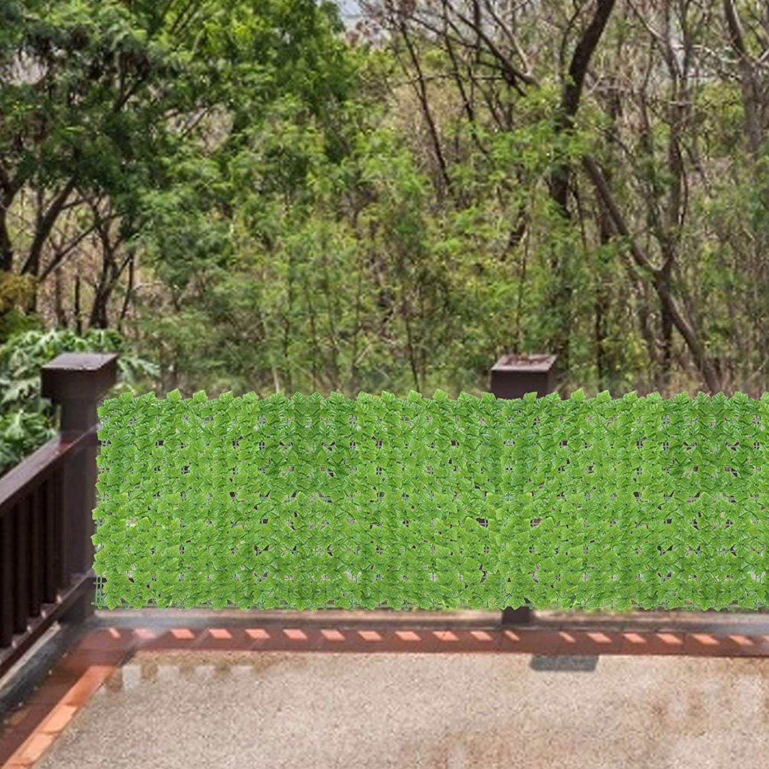 Artificial Leaf Privacy Screen for Garden Decor - 100x500cm Green Faux Foliage Fence Panel | Perfect for Outdoor Landscaping, Wedding Backdrops & Patio Privacy Screens
