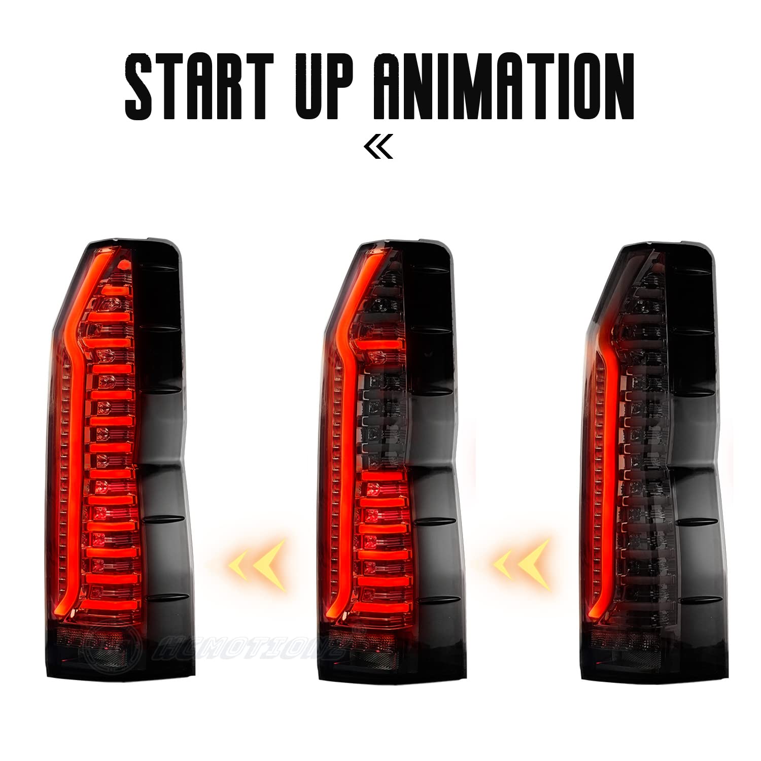 HCmotion LED Tail Lights for Toyota Hiace 6th Gen H300 2019-2023 - Smoked Rear Lamps with Dynamic DRL, Startup Animation & Sequential Turn Signals - Perfect for Night Driving and Enhanced Vehicle Style