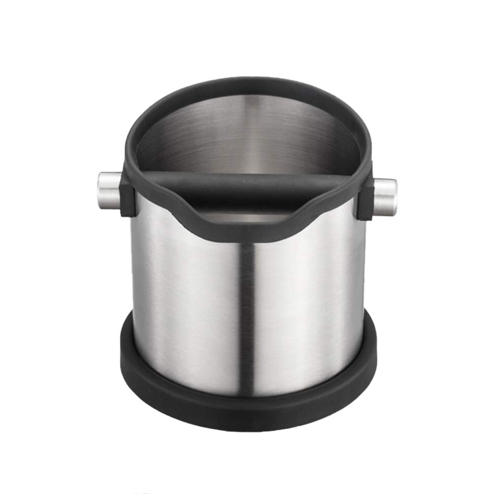 Hemoton Silicone Espresso Dump Bin - Coffee Knock Holder & Grind Waste Container - Barista-Grade Stainless Steel Coffee Tamper Waste Bin for Home & Professional Use - Perfect for Espresso Machines & Coffee Stations
