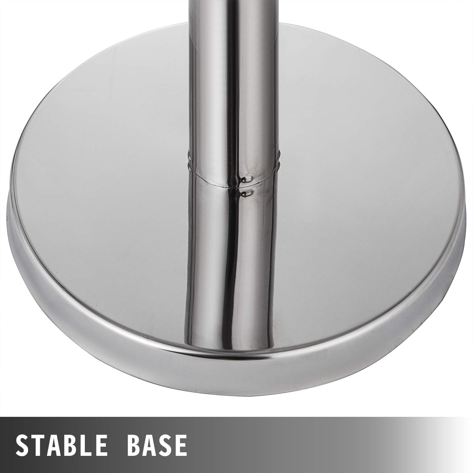 6 Pcs Stainless Steel Stanchion Posts with 6.5' Retractable Belt Rope - 36In Black Crowd Control Barriers for Events, Parties & Queue Management - Durable Silver Queue Poles for Indoor/Outdoor Use