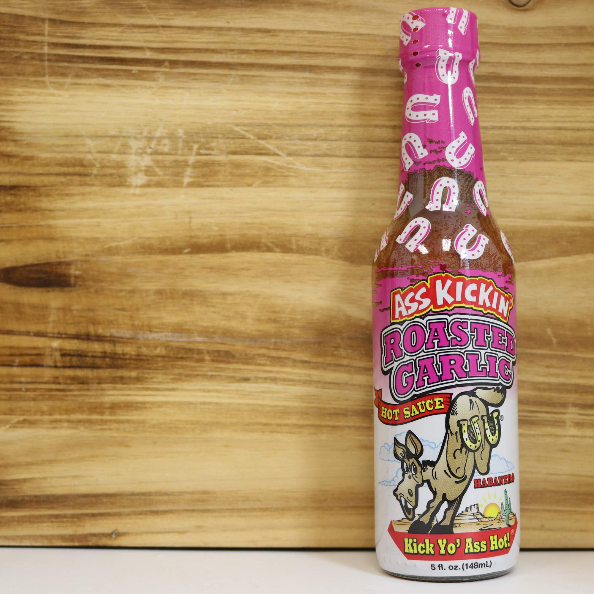 Ass Kickin' Roasted Garlic Hot Sauce - 5 oz Bottle (12 Pack) - Spicy Gourmet Gift for Hot Sauce Lovers - Perfect for Tacos, Wings & BBQ - Dare to Try This Flavorful Heat