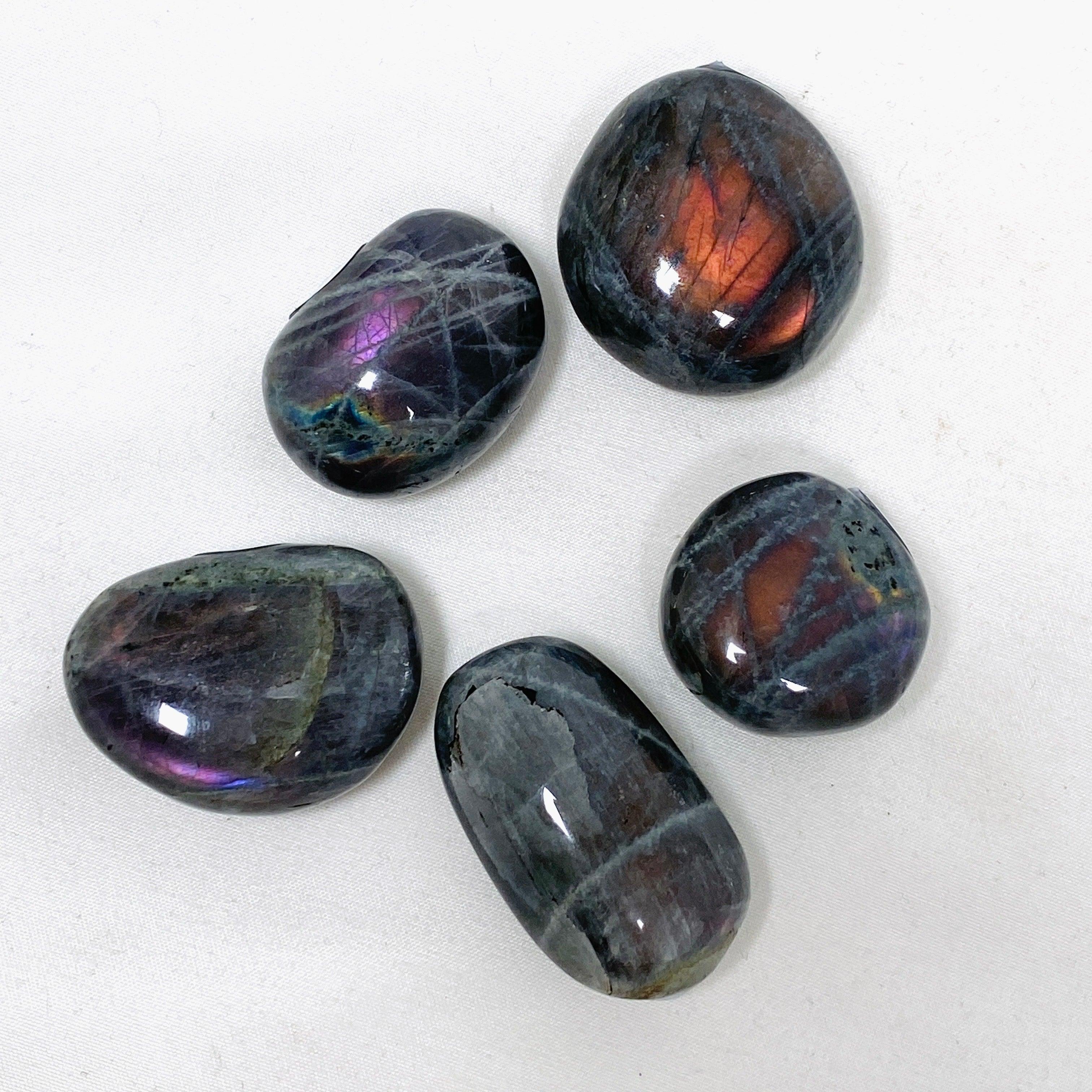 Natural Purple Labradorite Palm Stone - High Grade Healing Crystal for Meditation, Stress Relief & Energy Balancing - Perfect for Reiki, Yoga & Spiritual Practices