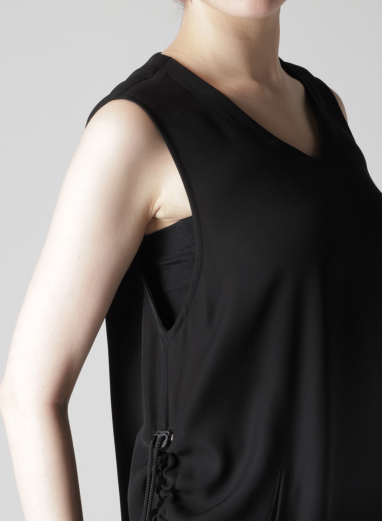 Elegant Double Satin Side Gathers Dress for Women - Perfect for Weddings, Parties & Special Occasions