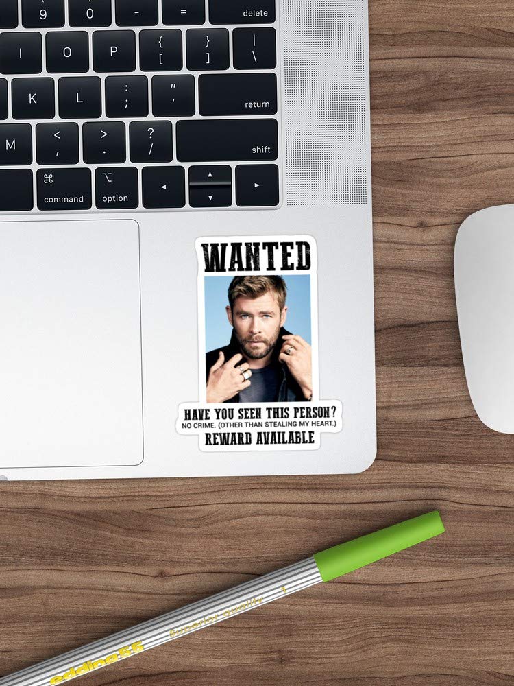 3 Pack Chris Hemsworth Vinyl Stickers - Funny Decals for Laptop, Phone, Car, Guitar & Fridge | Perfect for Marvel Fans, Office Decor & Personalizing Devices
