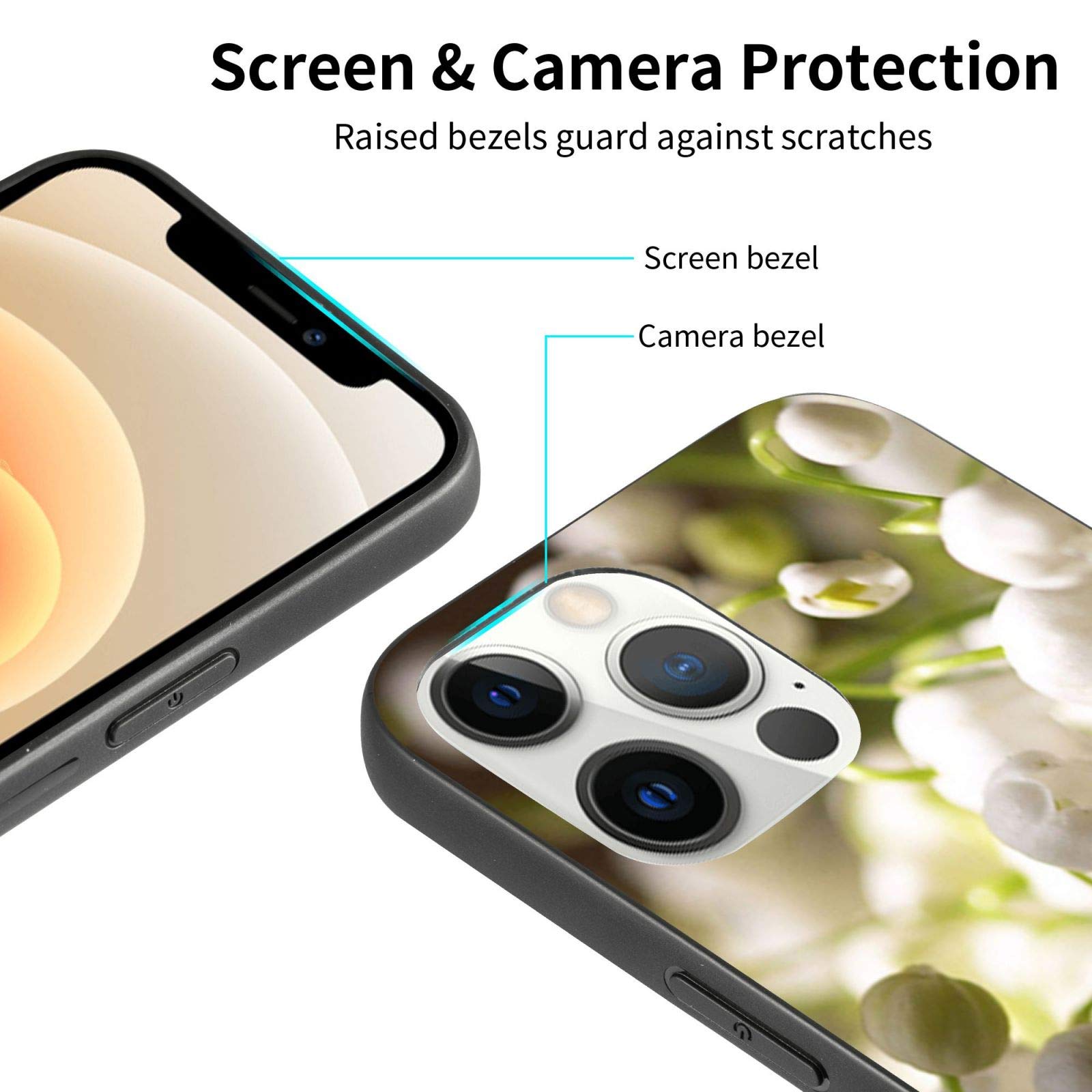 Lily of The Valley Flower iPhone 12 Pro Case - Shock Absorbent TPU Protective Phone Cover for Women - Perfect for Everyday Use, Work & Travel