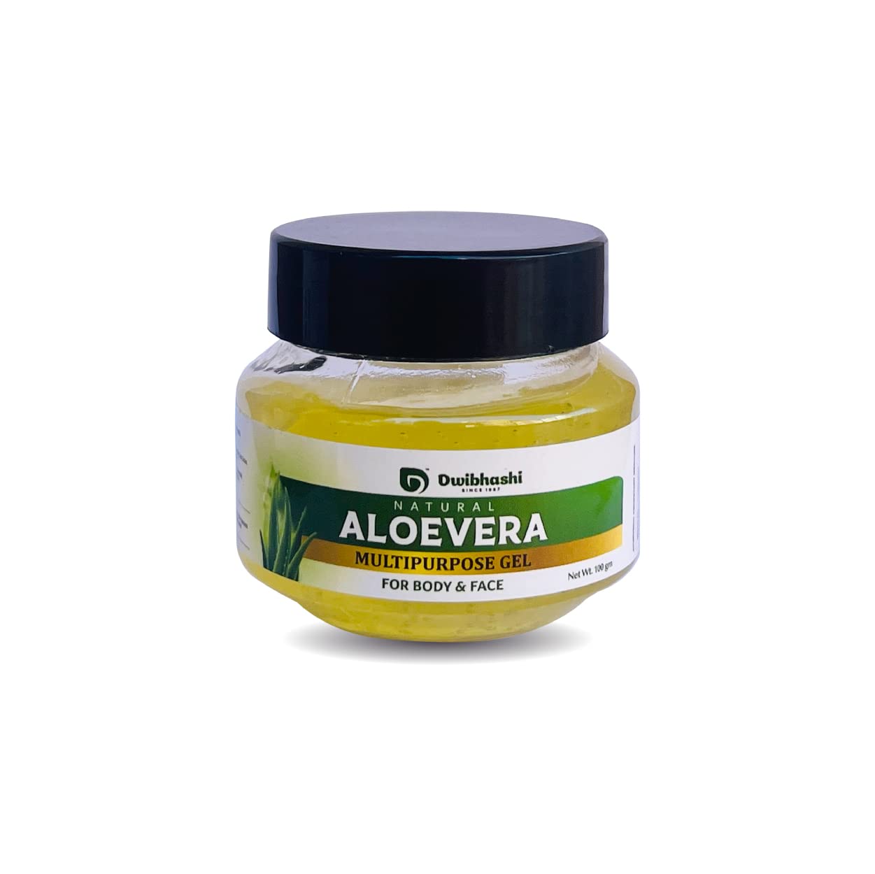 Dwibhashi Pure Aloe Vera Gel - 100g for Skin Care, Sunburn Relief & Hair Hydration | Natural Moisturizer for Face, Body & Scalp
