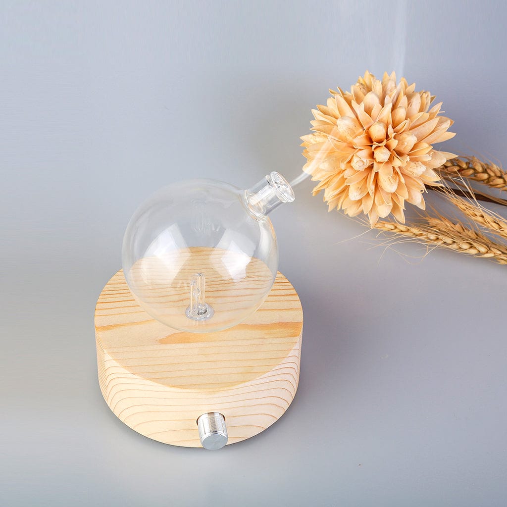 Geo Series Round Nebulizer Diffuser for Essential Oils - Aromatherapy Ultrasonic Humidifier for Home, Office, Yoga & Spa Relaxation