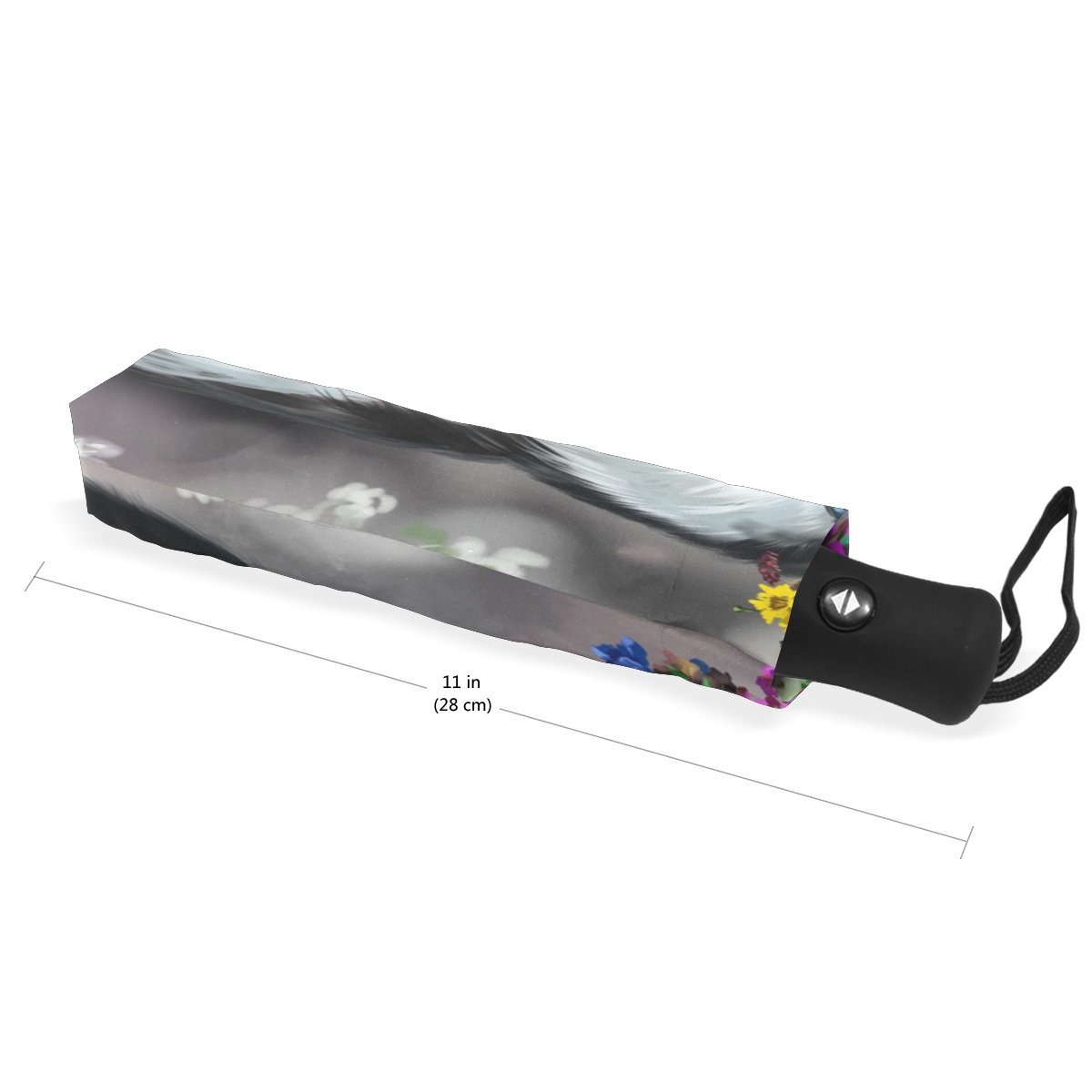 Premium Husky Watercolor Print Anti-UV Auto Open/Close Umbrella - Sun Protection for Outdoor Activities, Beach, Travel & Daily Commute