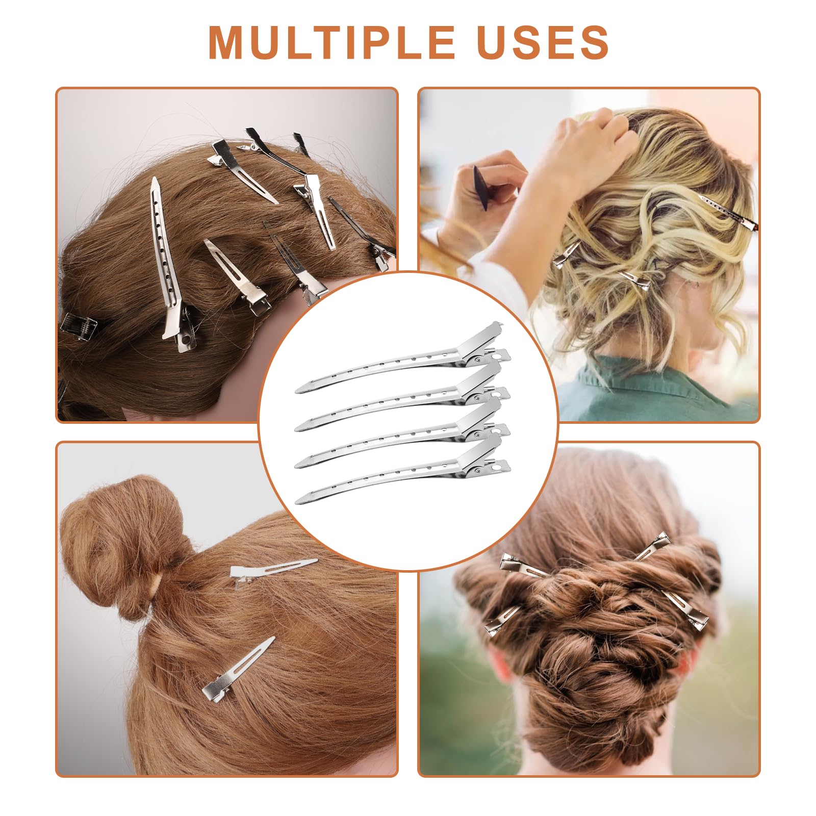 75 Pack No Crease Duckbill Hair Clips for Women - Styling & Salon Use