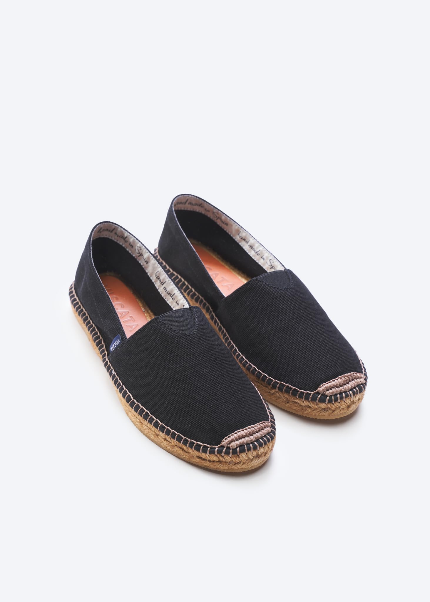 VISCATA Barceloneta Women's Espadrille Flats - Handmade in Spain | Organic Cotton Canvas Slip-On Shoes with 100% Natural Jute Sole | Lightweight & Comfortable for Beach, Summer, Casual Wear & Travel