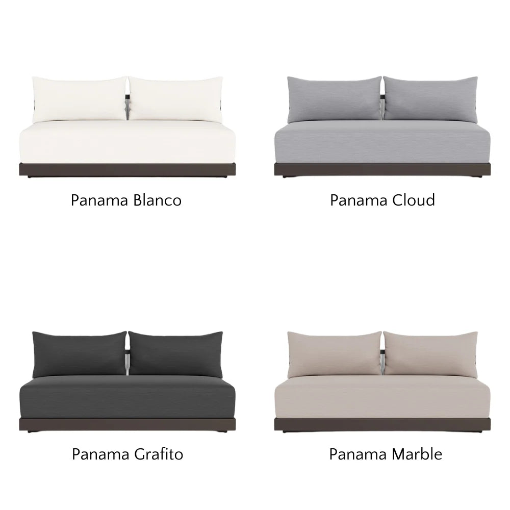 Antigua Outdoor 2-Seat Armless Patio Sofa - Perfect for Poolside, Garden, and Backyard Relaxation
