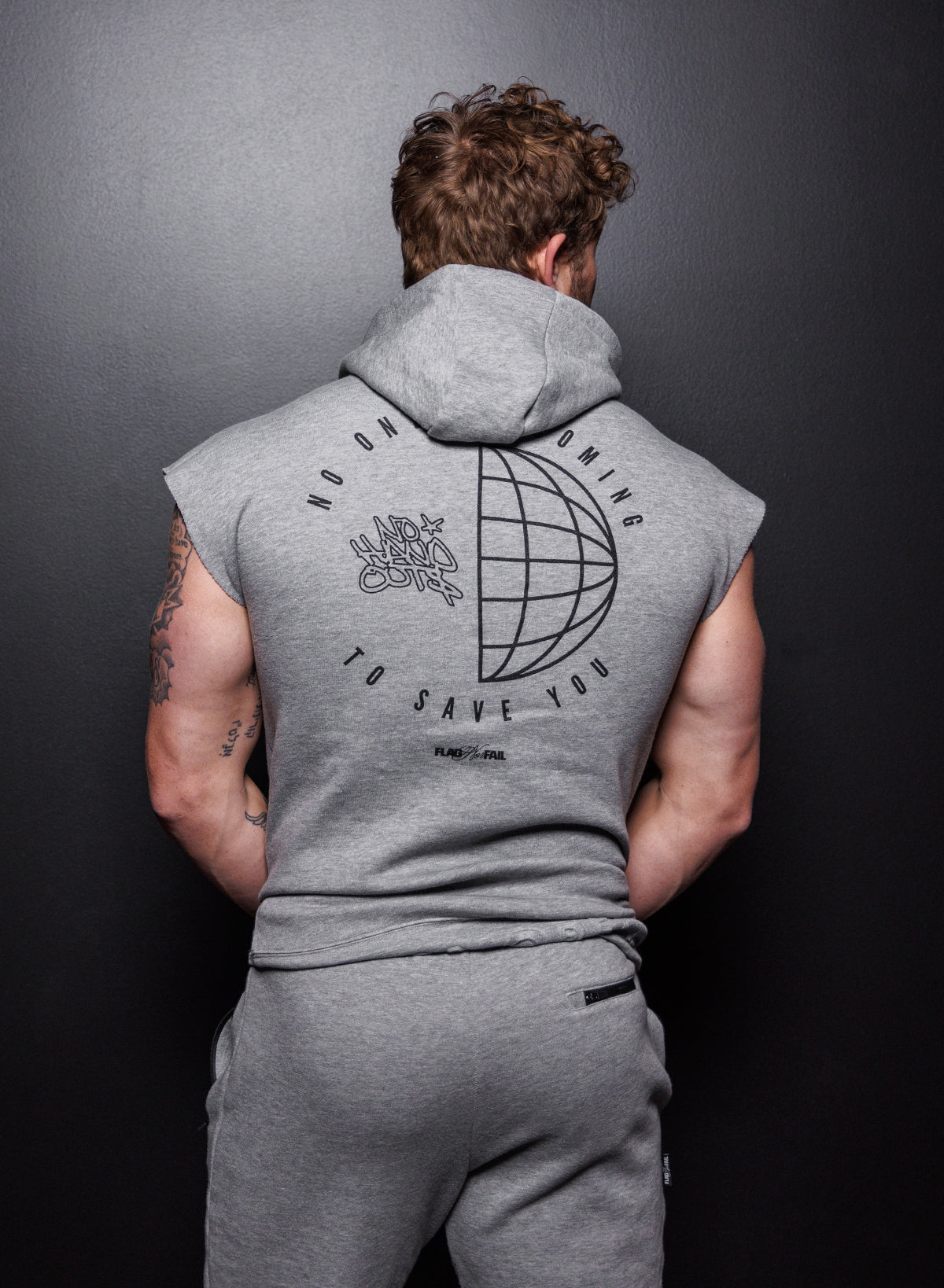 No Handouts Stamp Sleeveless Hoodie - Trendy Streetwear for Gym, Workout & Casual Wear