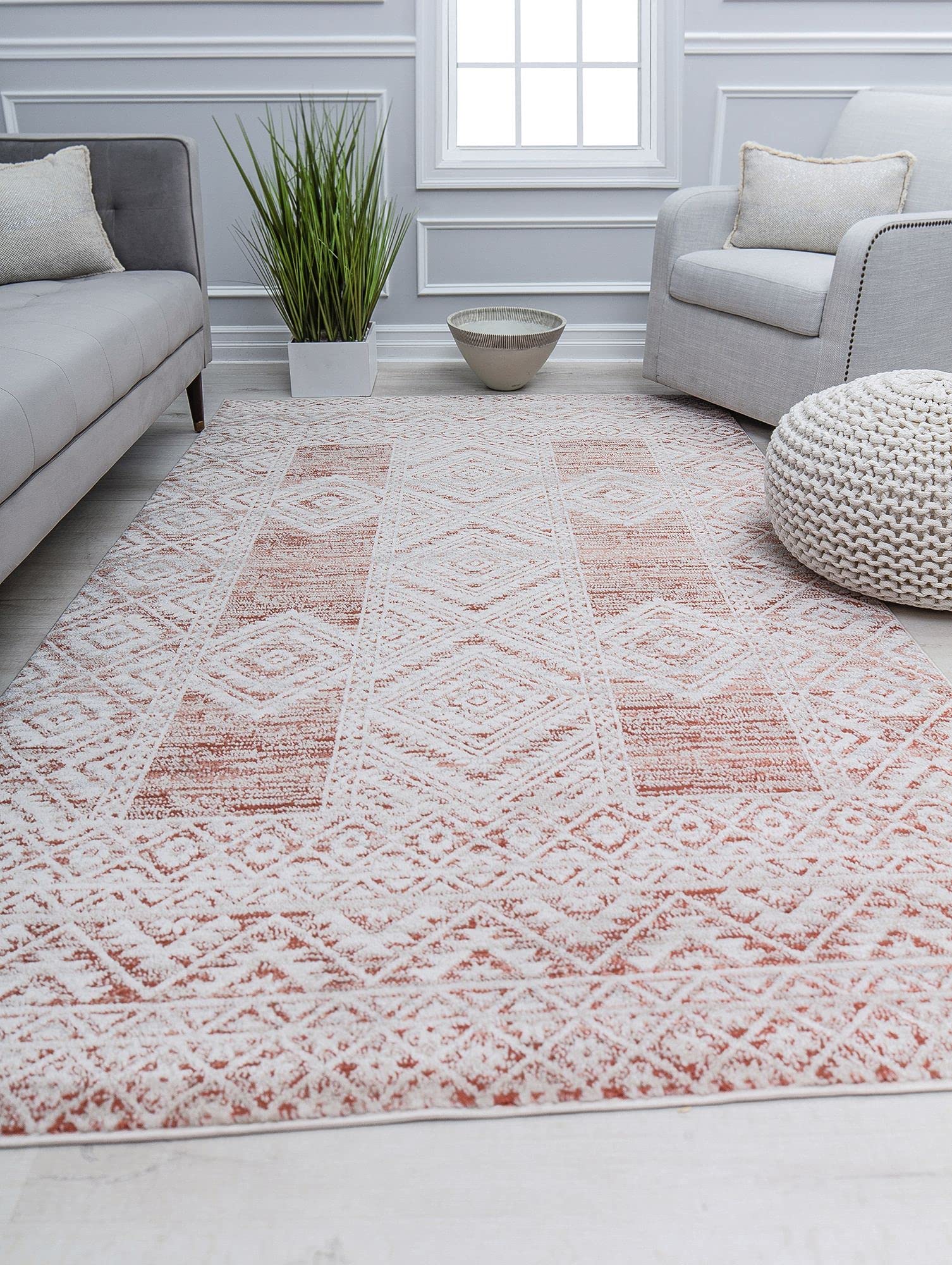 Rugs America Cora CL45B Savannah Clay Vintage Area Rug 5'3