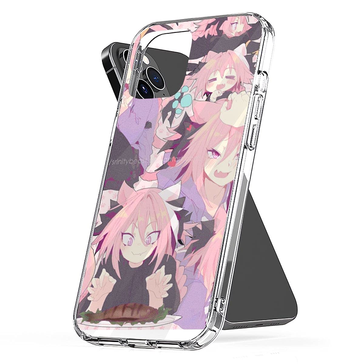 Astolfo Anime Shockproof Phone Case - Compatible with iPhone 13/12/11/X/Xs/Xr/8/7/6/6s Plus/Pro Max/Mini & Samsung Galaxy Note/S9/S10/S20 Ultra Plus - Cute Aesthetic Transparent Cover for Daily Use & Gaming Protection