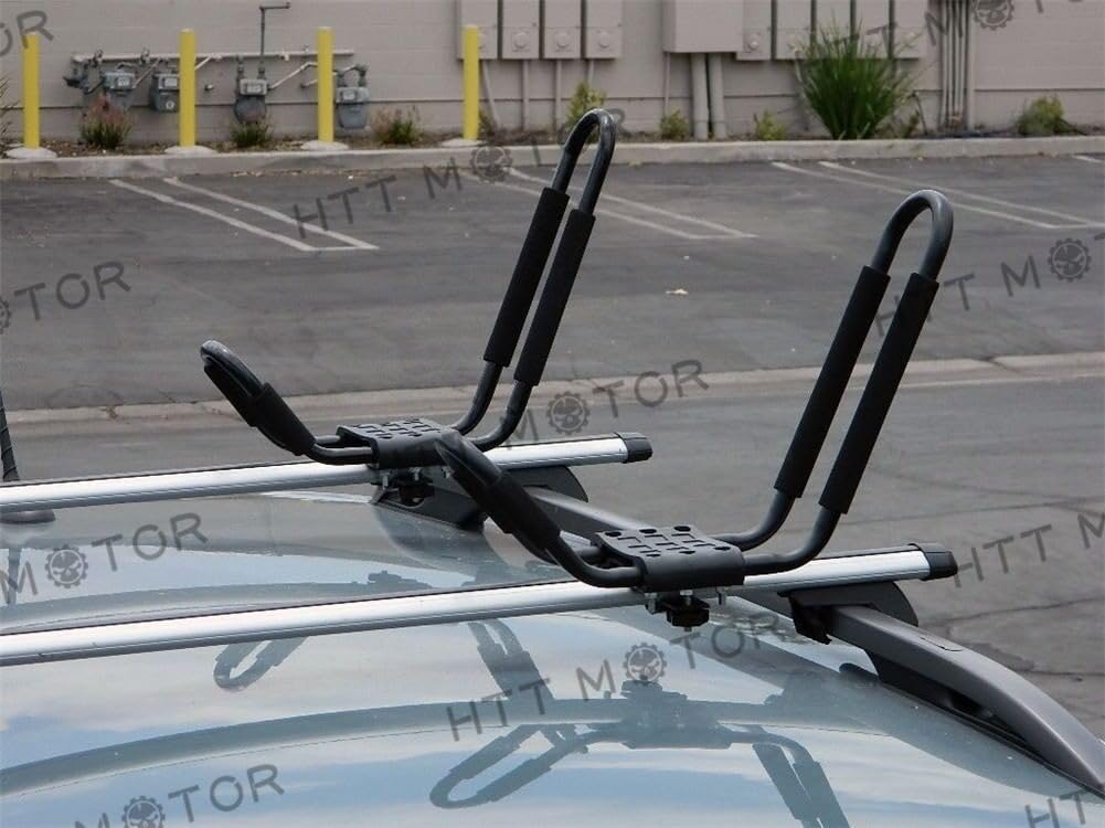 HTTMT Kayak-1 (1 Person) - Heavy Duty J-Bar Kayak Carrier for Canoe, Boat & Surf Ski - Universal Roof Top Mount for Car & SUV Crossbars - Perfect for Outdoor Adventures & Water Sports