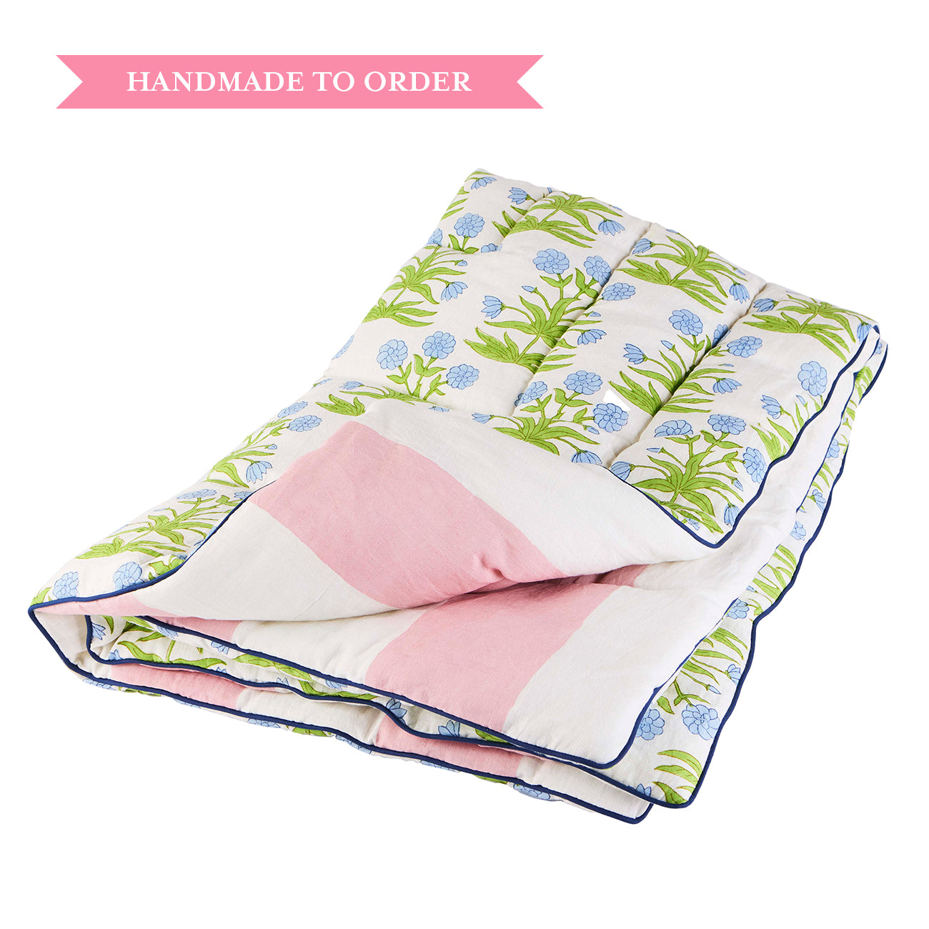 Premium Eiderdown Mughal Sky Pistachio Single Duvet - Ultra Soft & Hypoallergenic for Cozy Bedroom Comfort