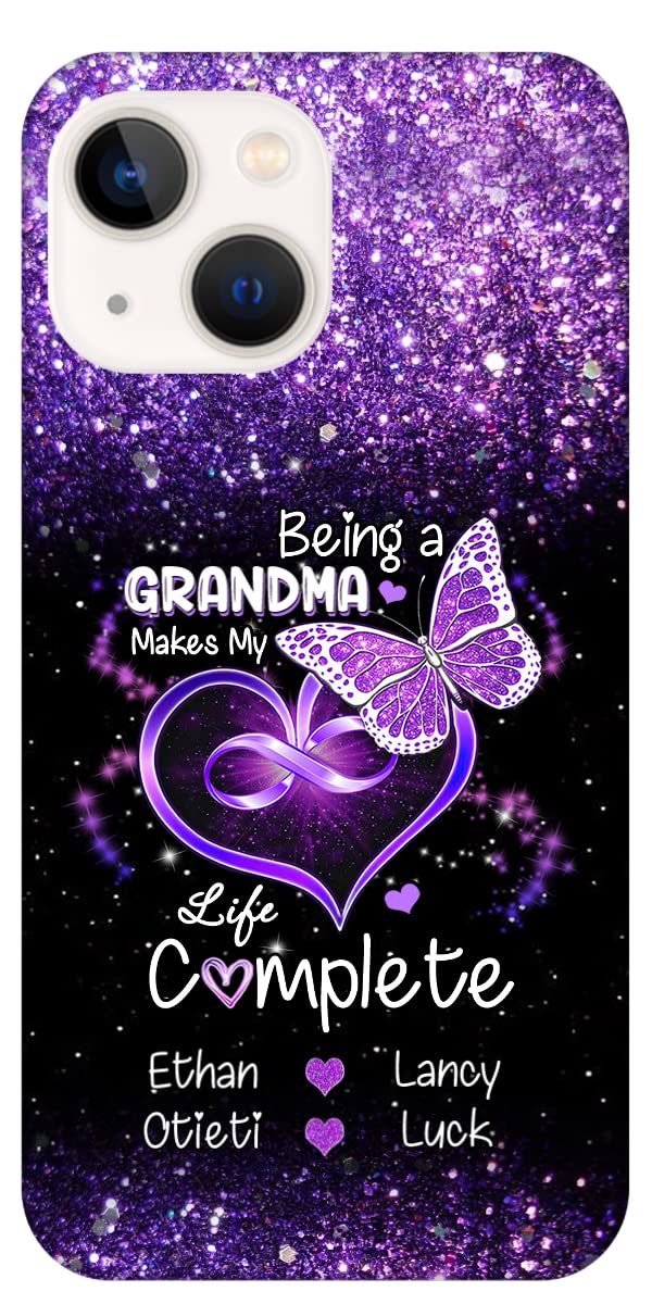 NAZENTI Custom Nana Grandma Phone Case - Personalized Mother's Day Gift, Birthday Present for Grandma, Compatible with iPhone & Samsung | Perfect for Family Reunions & Special Occasions
