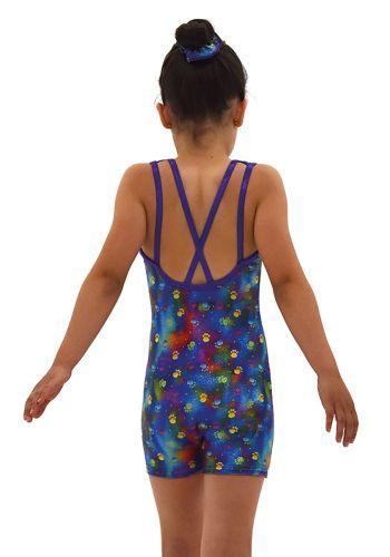 Mondor Women's Gymnastics Printed Unitard - Stretchy Leotard for Dance, Cheerleading & Performance - Paw Print Design - Perfect for Training, Competitions & Costumes