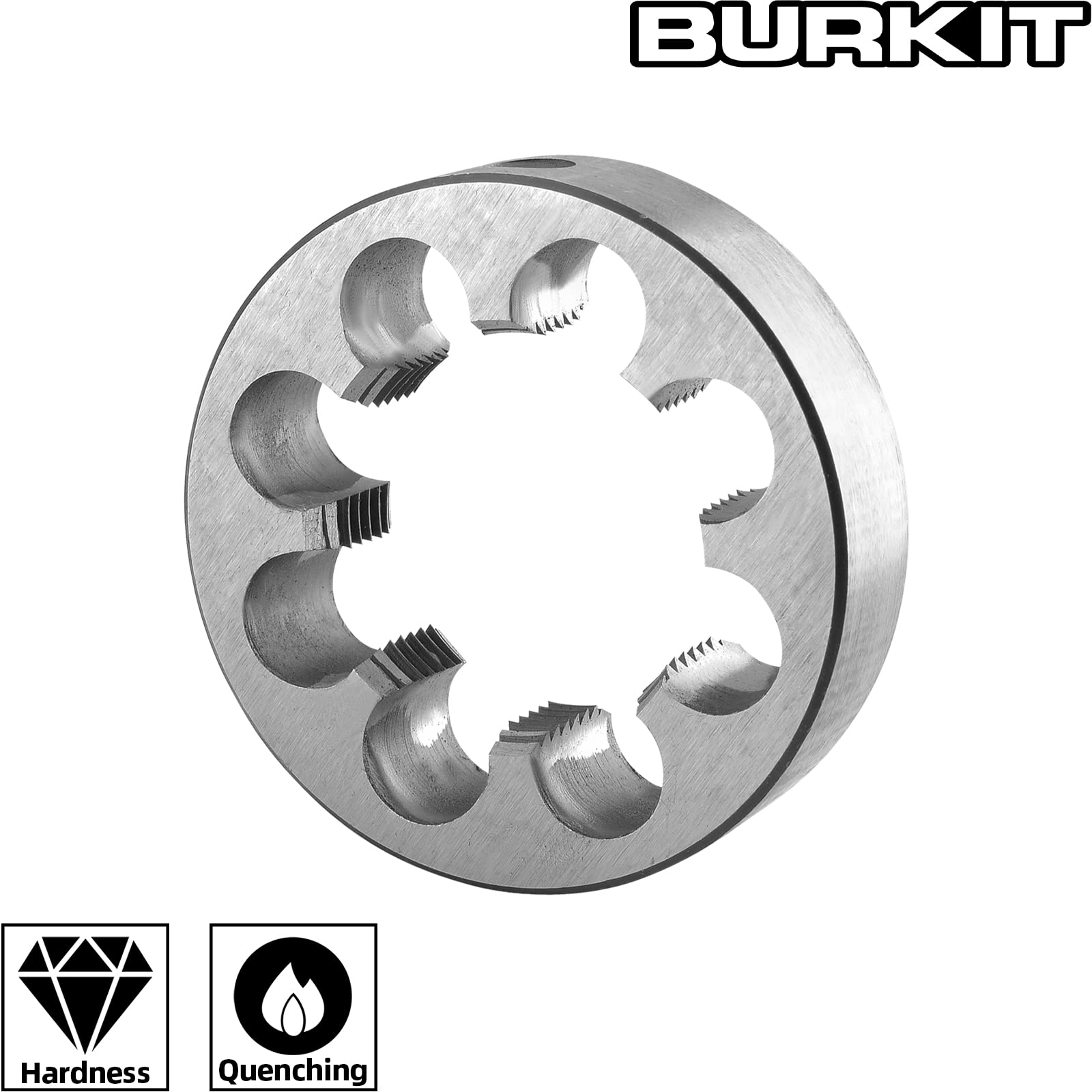 Burkit Metric M58 X 1.5 Round Threading Die - Right Hand Machine Thread Die for Metalworking & Pipe Fittings | Industrial & DIY Projects