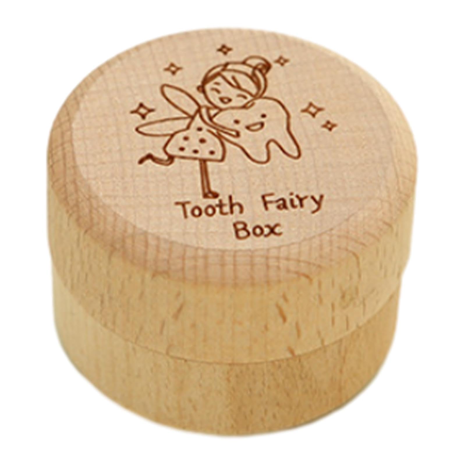 Wooden Baby Tooth Keepsake Box - First Tooth Memory Box for Boys & Girls, Fairy Tooth Holder, Unique Baby Shower & Birthday Gift - Perfect for Nursery Decor & Childhood Milestone Preservation