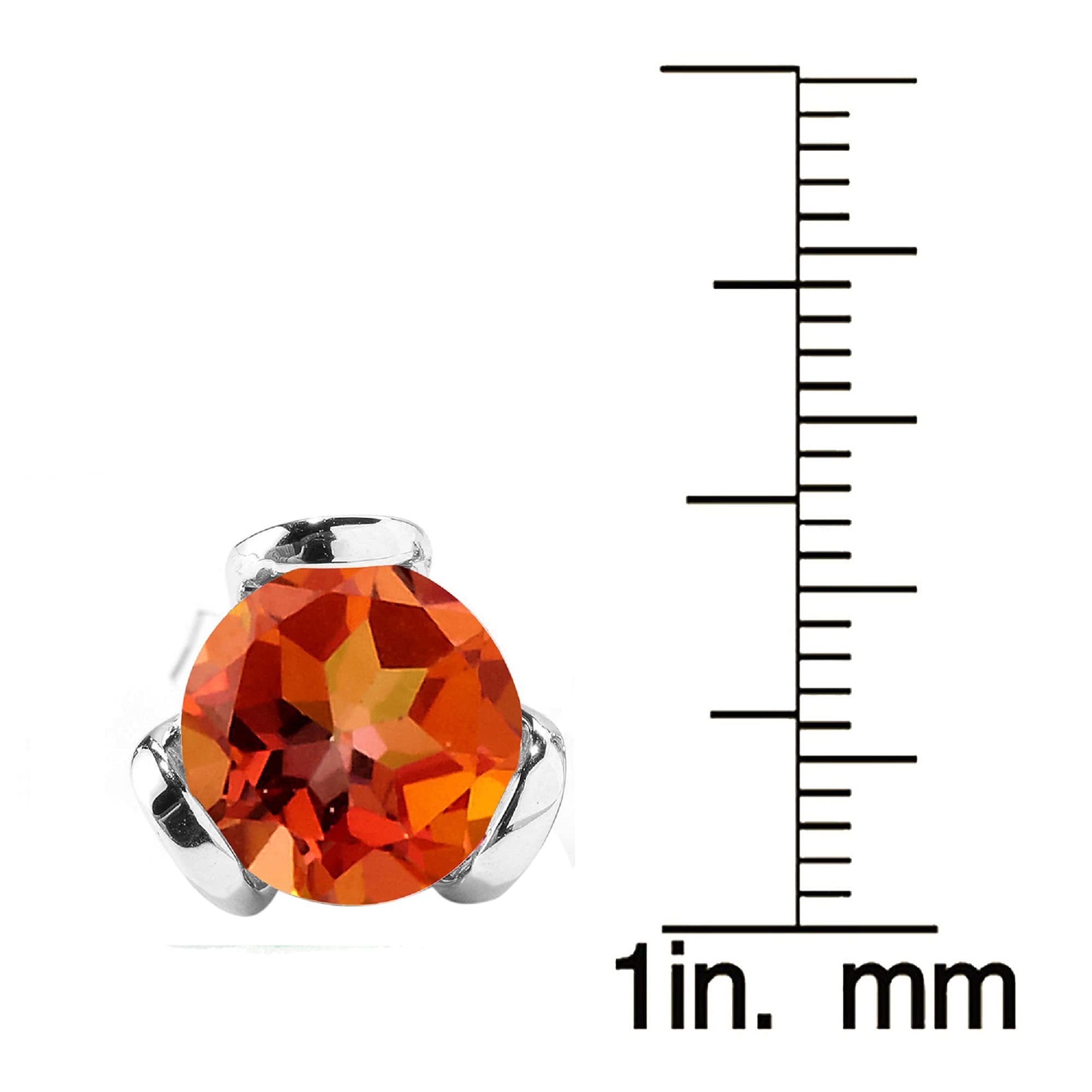 Natural Fire Topaz Sterling Silver Stud Earrings for Women – Elegant & Hypoallergenic Jewelry for Everyday Wear, Gifts & Special Occasions