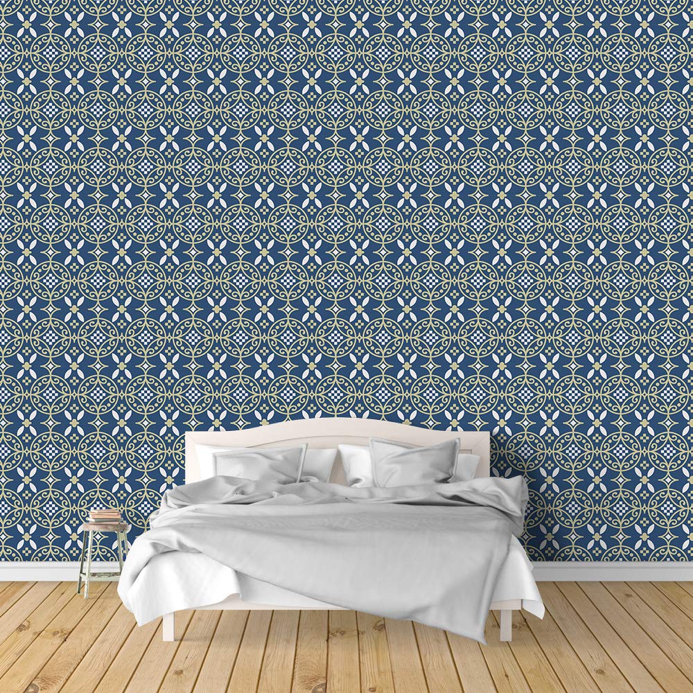 Chinese Traditional Pattern Removable Wallpaper - Peel and Stick Wall Murals for Bedroom Decor (100x144 inches) | Easy DIY Home Decoration, Accent Wall, Living Room & Nursery Design