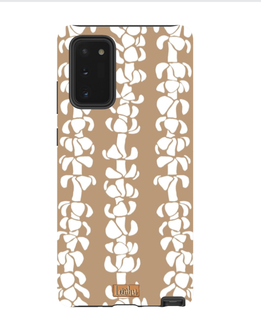 Puakenikeni Tan Leather Case for Samsung Galaxy Note Series - Slim Protective Cover with Card Holder for Everyday Use & Travel