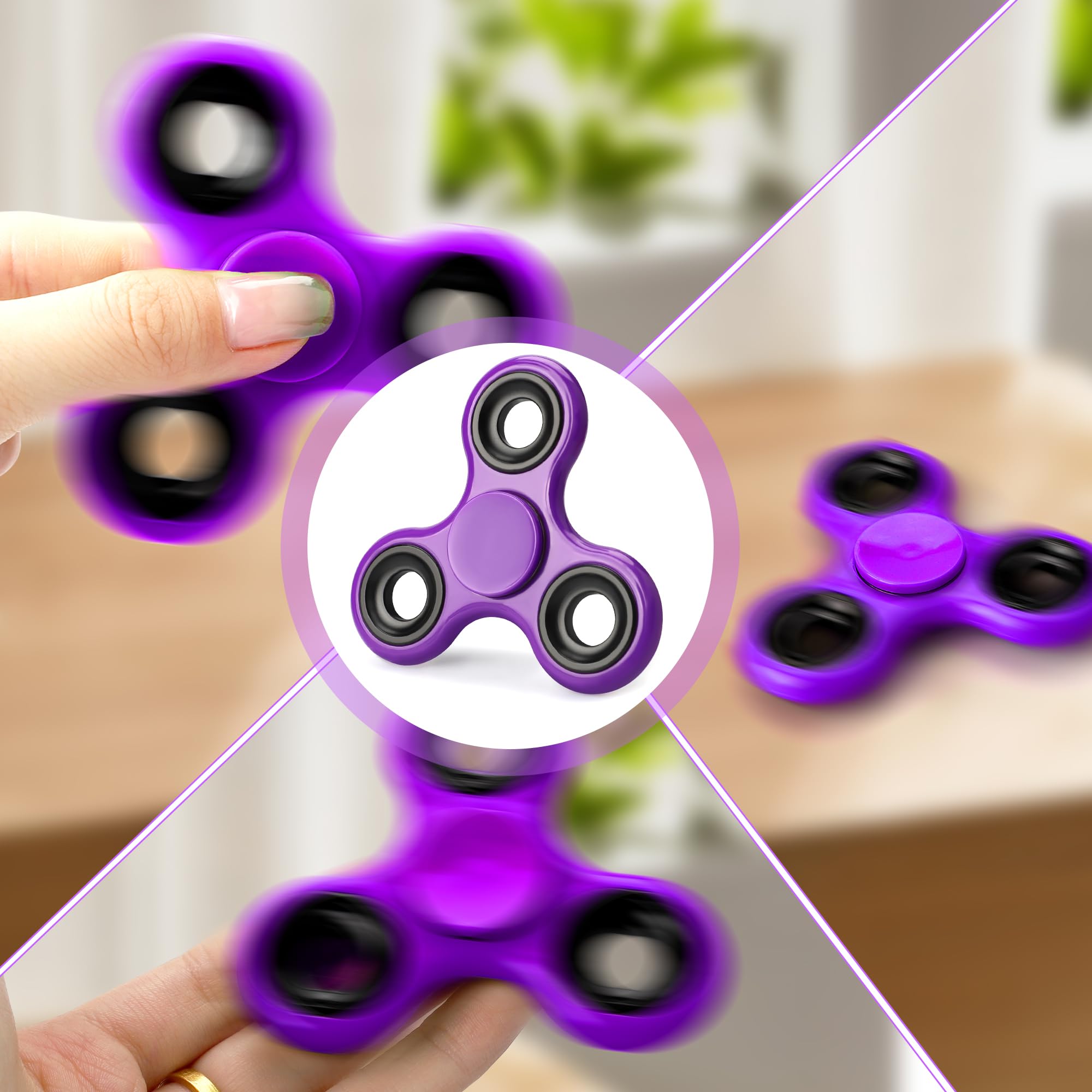 **Sensory Fidget Toys for Adults & Kids 8-12 - Stress Relief & Anxiety Relief Tools, Desk Fidgets for Focus, Stocking Stuffers & Party Favors (Purple) - Perfect for Office, School & Travel**