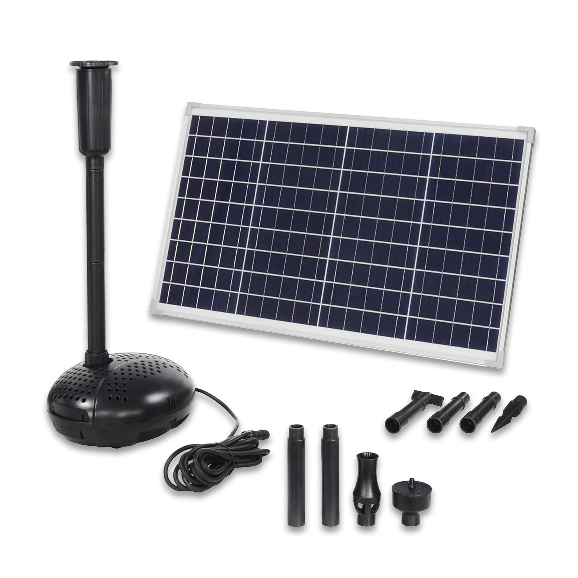 Solar Water Pump Kit - 35W 18V Submersible Fountain Pump with 655+ GPH Flow for Ponds, Hydroponics & Aquaculture | Outdoor Solar Powered Water Feature for Garden, Pool & Landscape Aeration