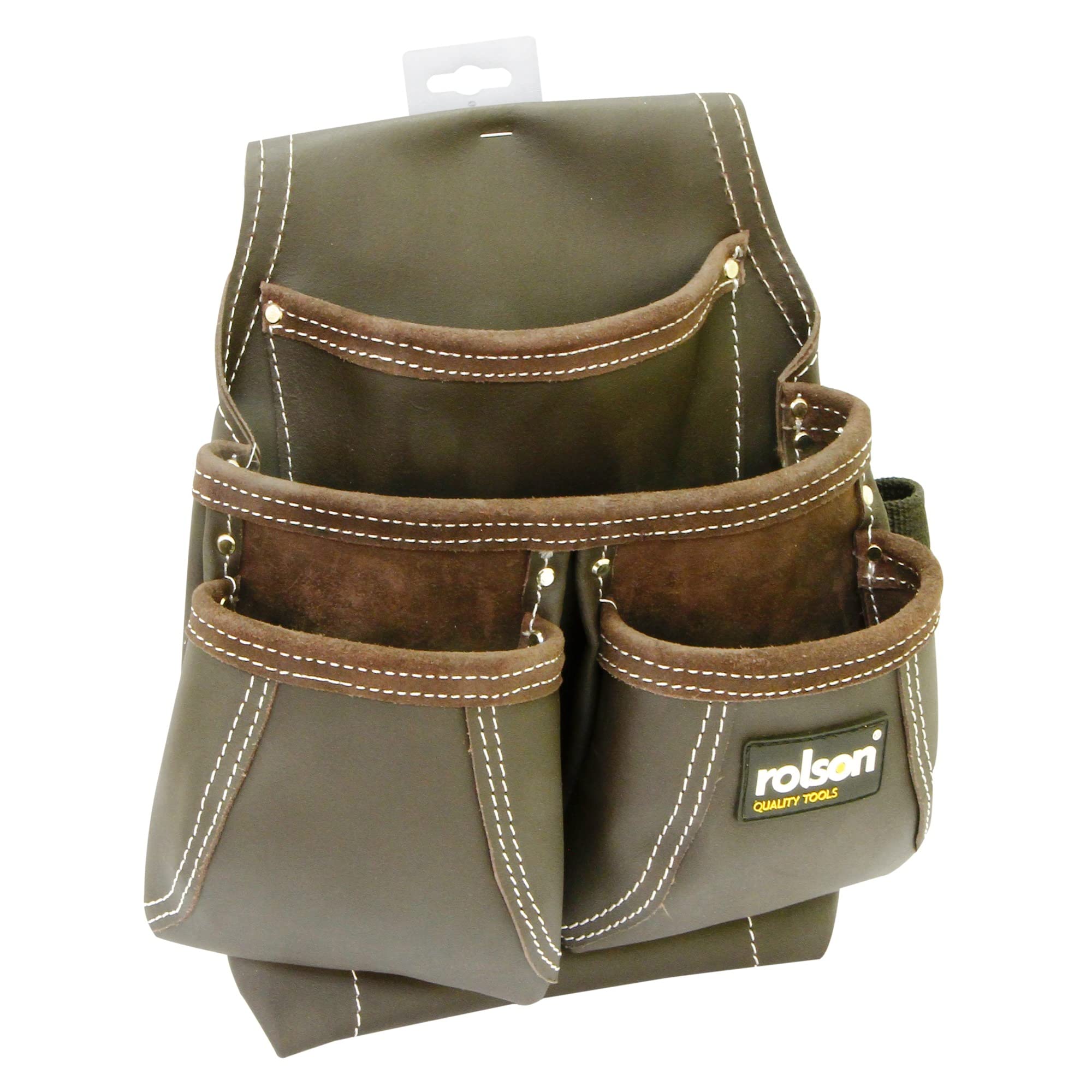 68871 Heavy Duty Farmer's Tool Belt - Durable Brown Work Belt for Gardening, Construction & DIY Projects | Perfect for Carrying Tools, Nails & Small Equipment