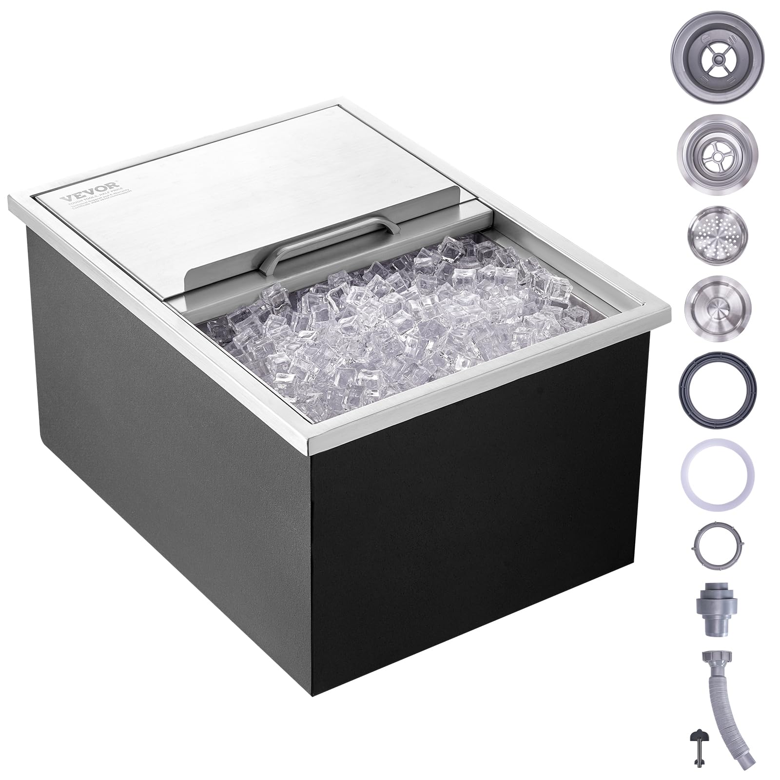 VEVOR 40.9 qt Stainless Steel Drop-in Ice Chest Cooler - 24